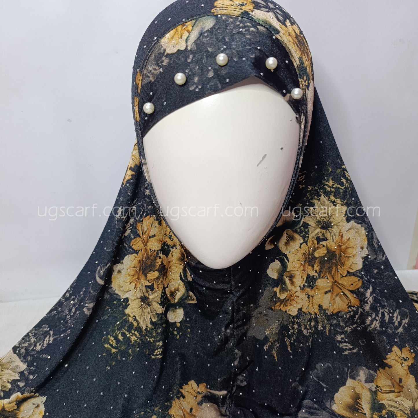 Baby Digital Print Pearls Makhna Hijab Scarf