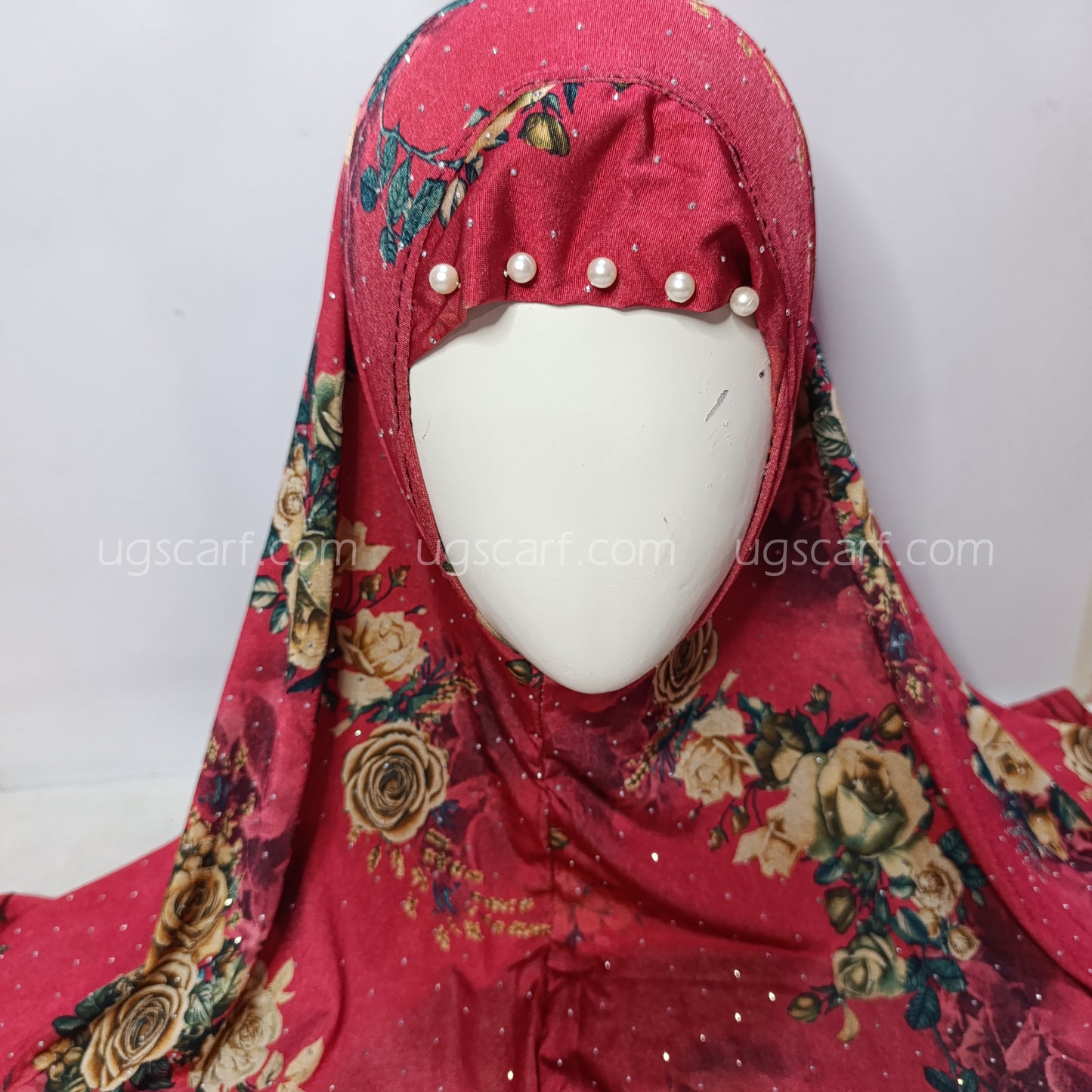Baby Digital Print Pearls Makhna Hijab Scarf