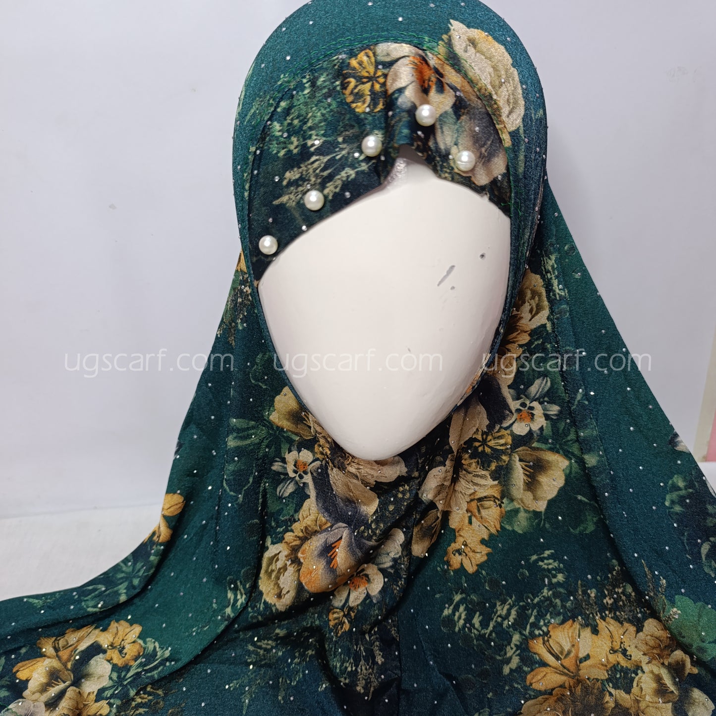 Baby Digital Print Pearls Makhna Hijab Scarf