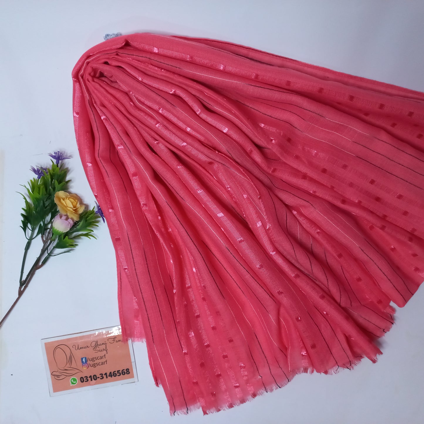 Imported Cashmere Slub Lawn Multi Lining Hijab Scarf