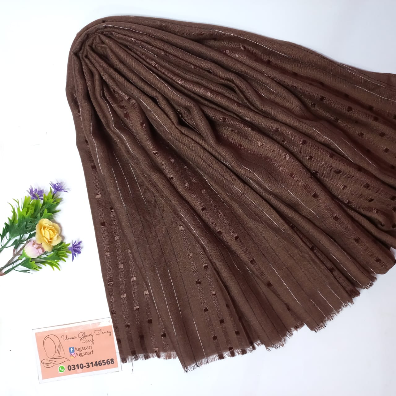 Imported Cashmere Slub Lawn Multi Lining Hijab Scarf