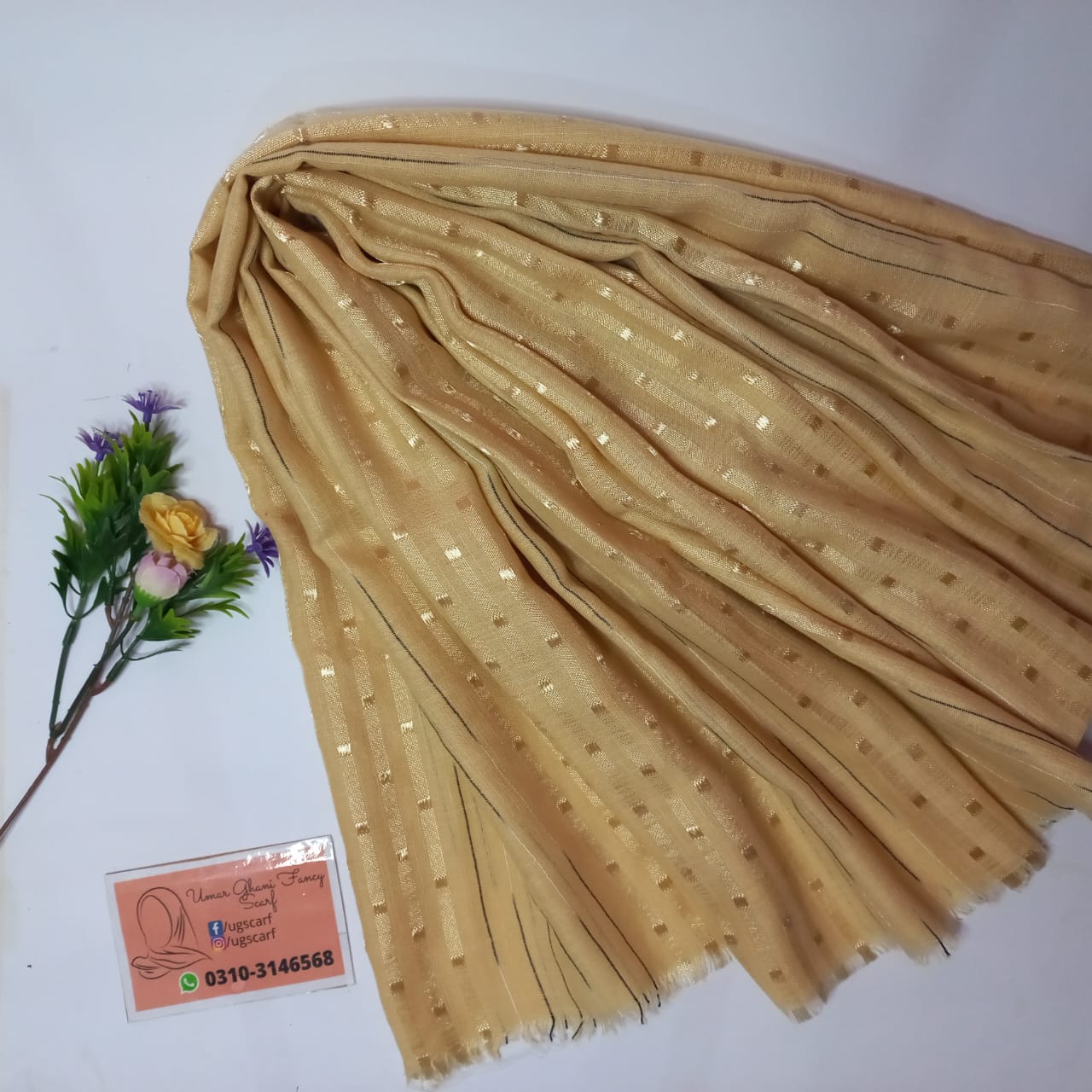 Imported Cashmere Slub Lawn Multi Lining Hijab Scarf