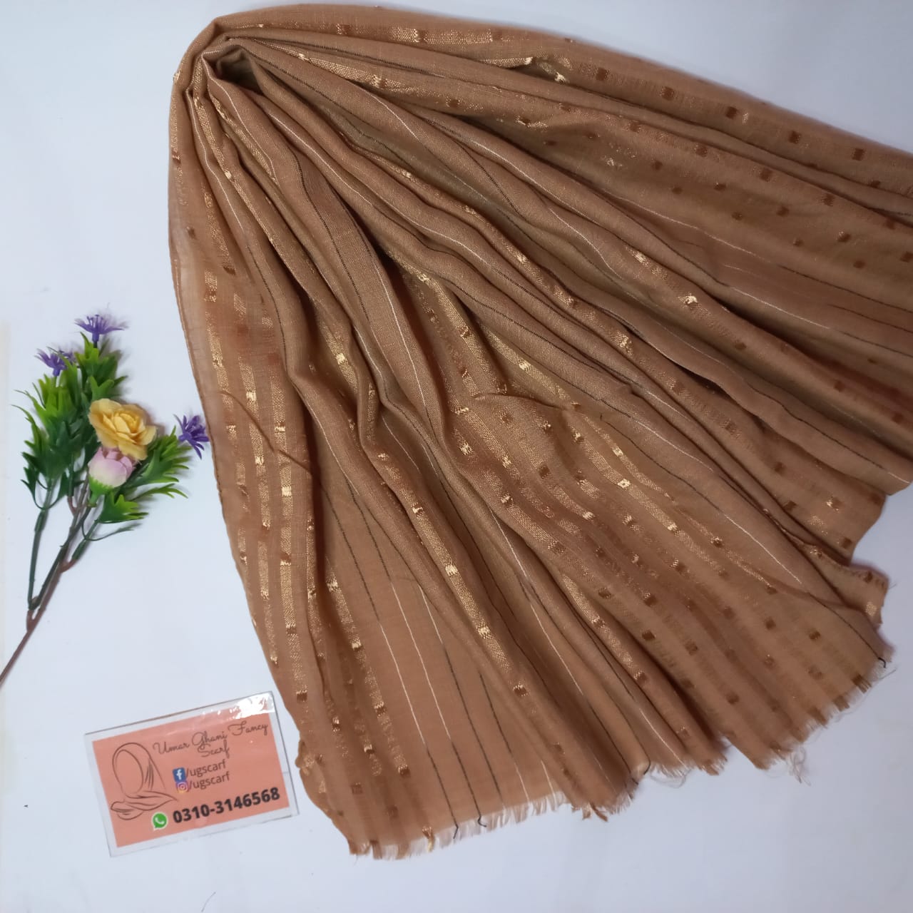 Imported Cashmere Slub Lawn Multi Lining Hijab Scarf