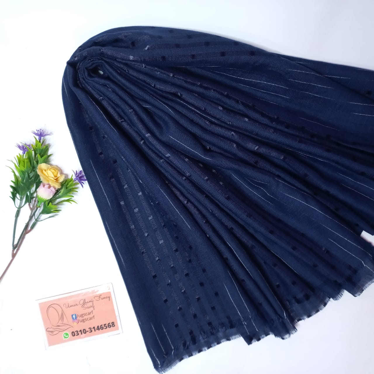 Imported Cashmere Slub Lawn Multi Lining Hijab Scarf