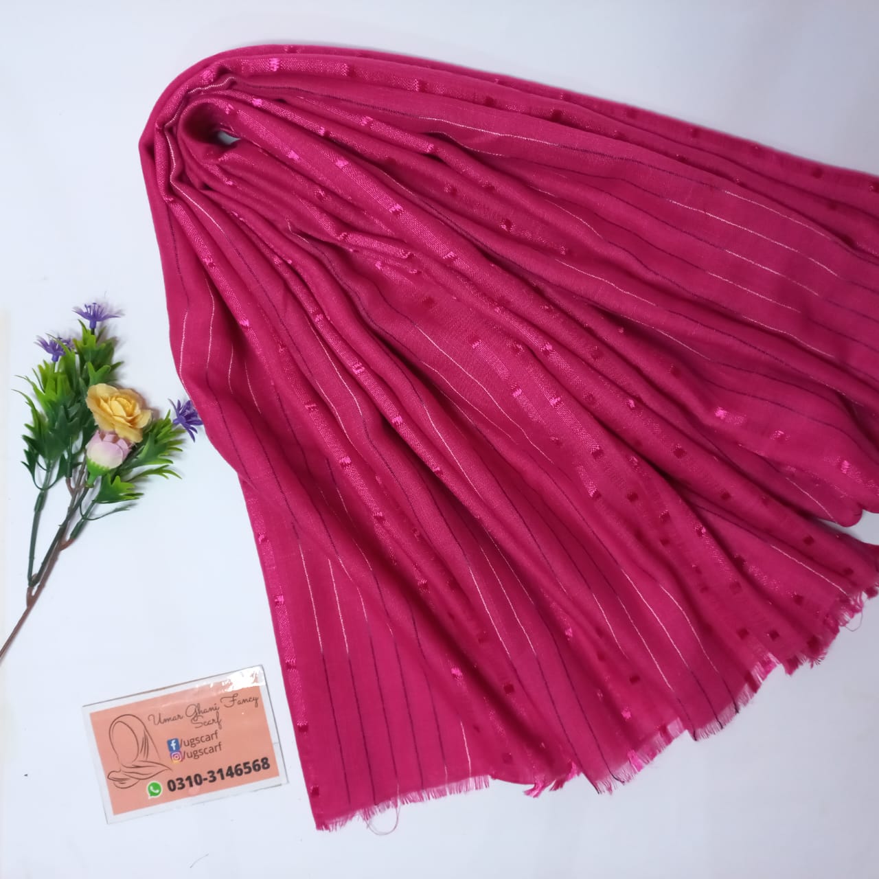 Imported Cashmere Slub Lawn Multi Lining Hijab Scarf