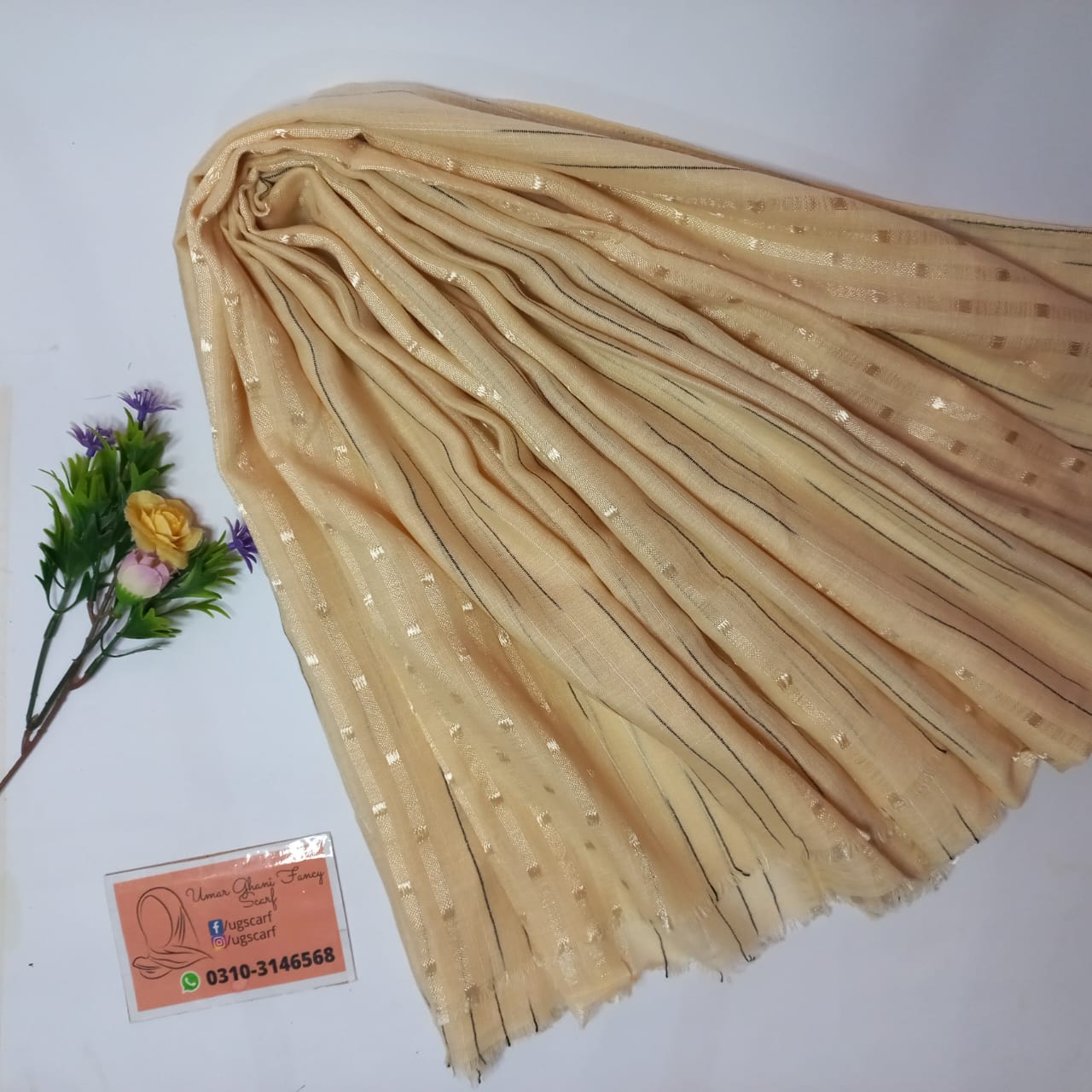 Imported Cashmere Slub Lawn Multi Lining Hijab Scarf