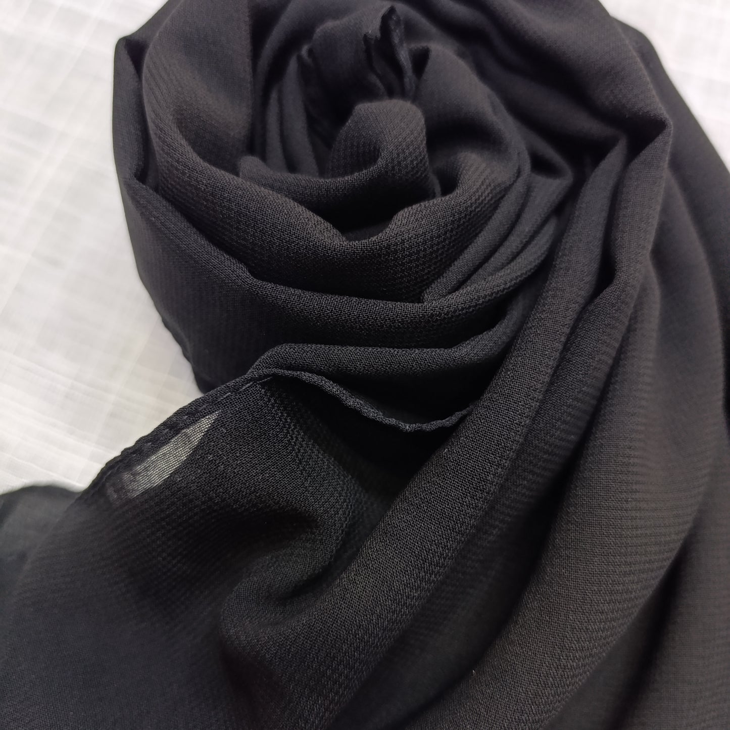 Black Formal Chiffon High Quality Hijab Scarf