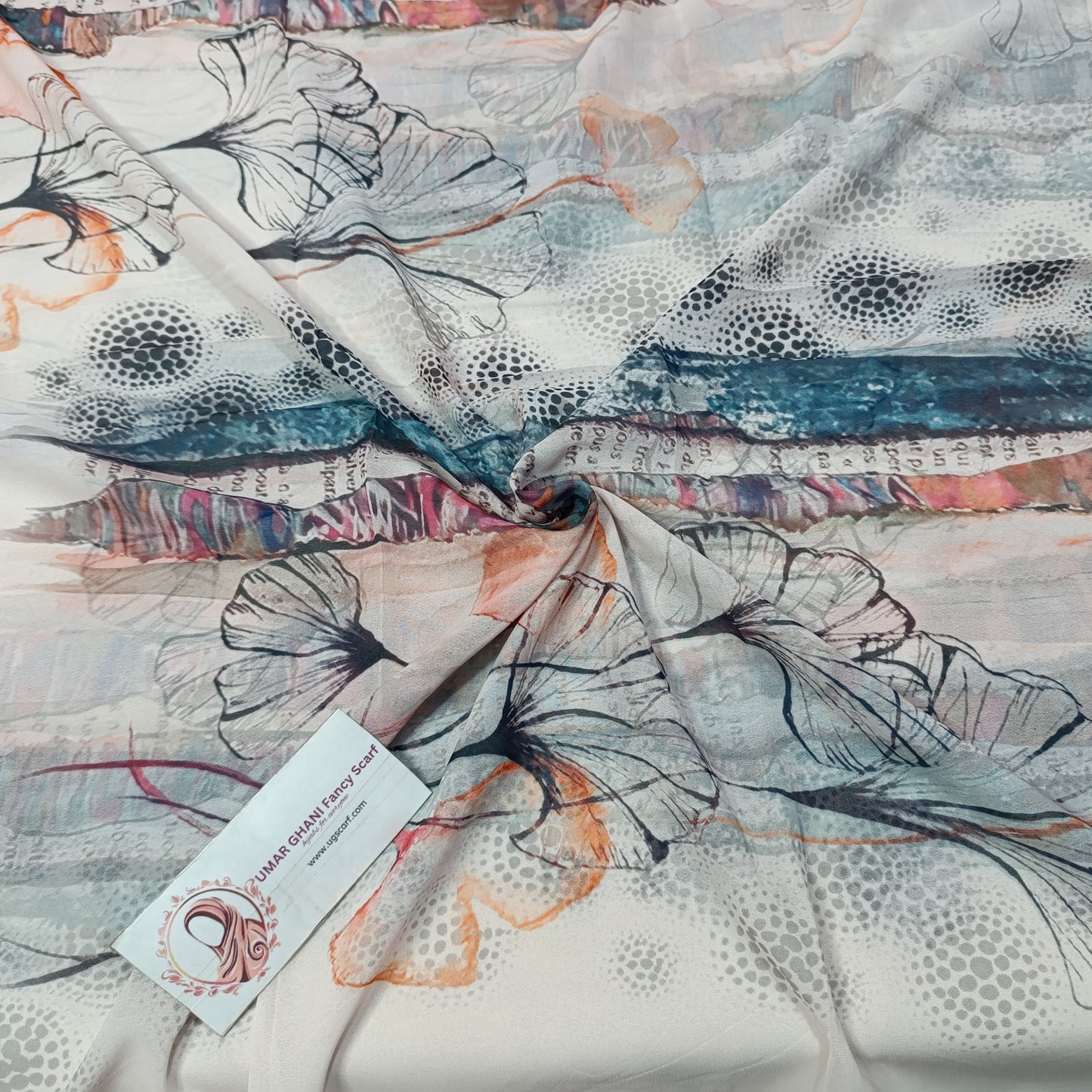 Imported Chiffon Georgette Digital Print Hijab Scarf