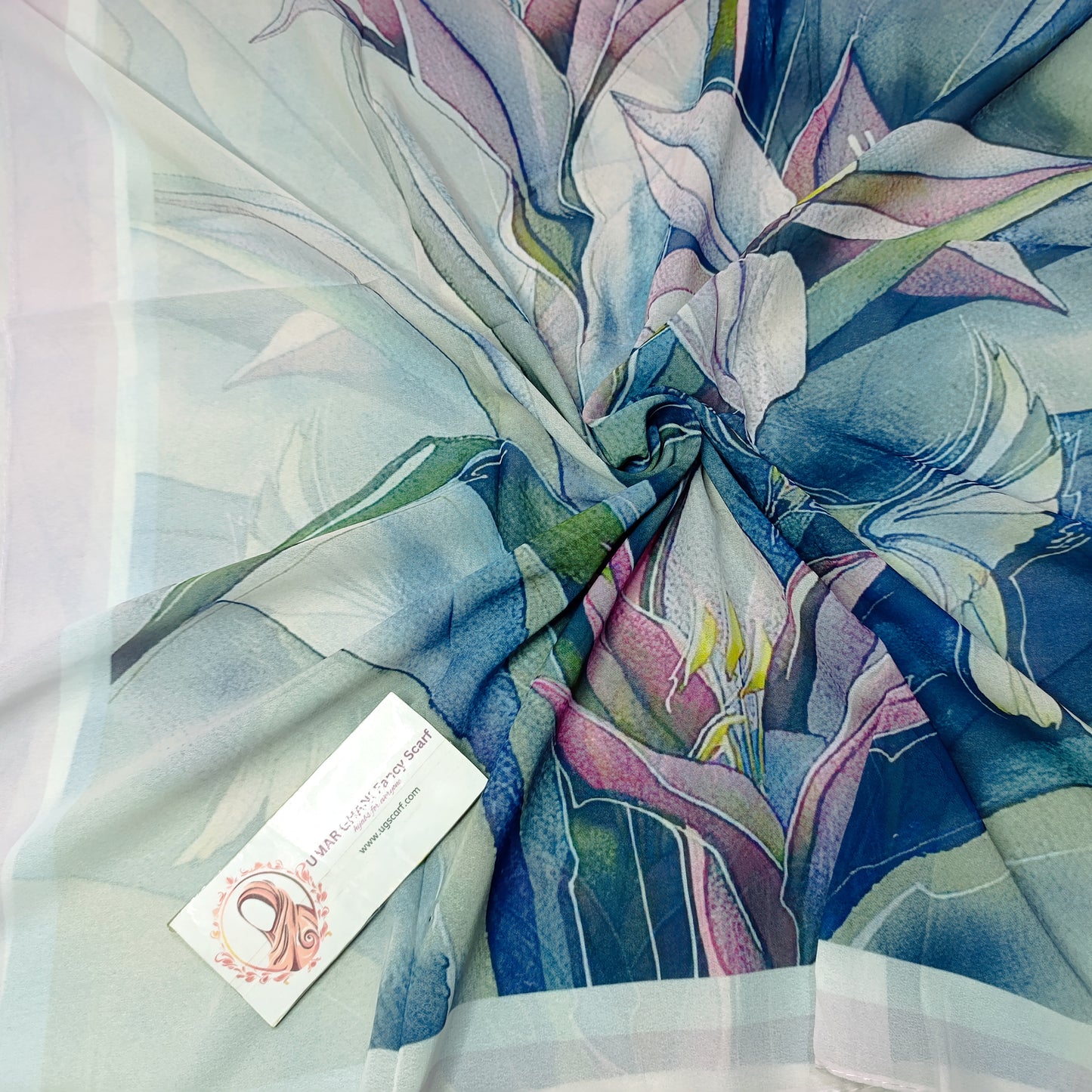 Imported Chiffon Georgette Digital Print Hijab Scarf