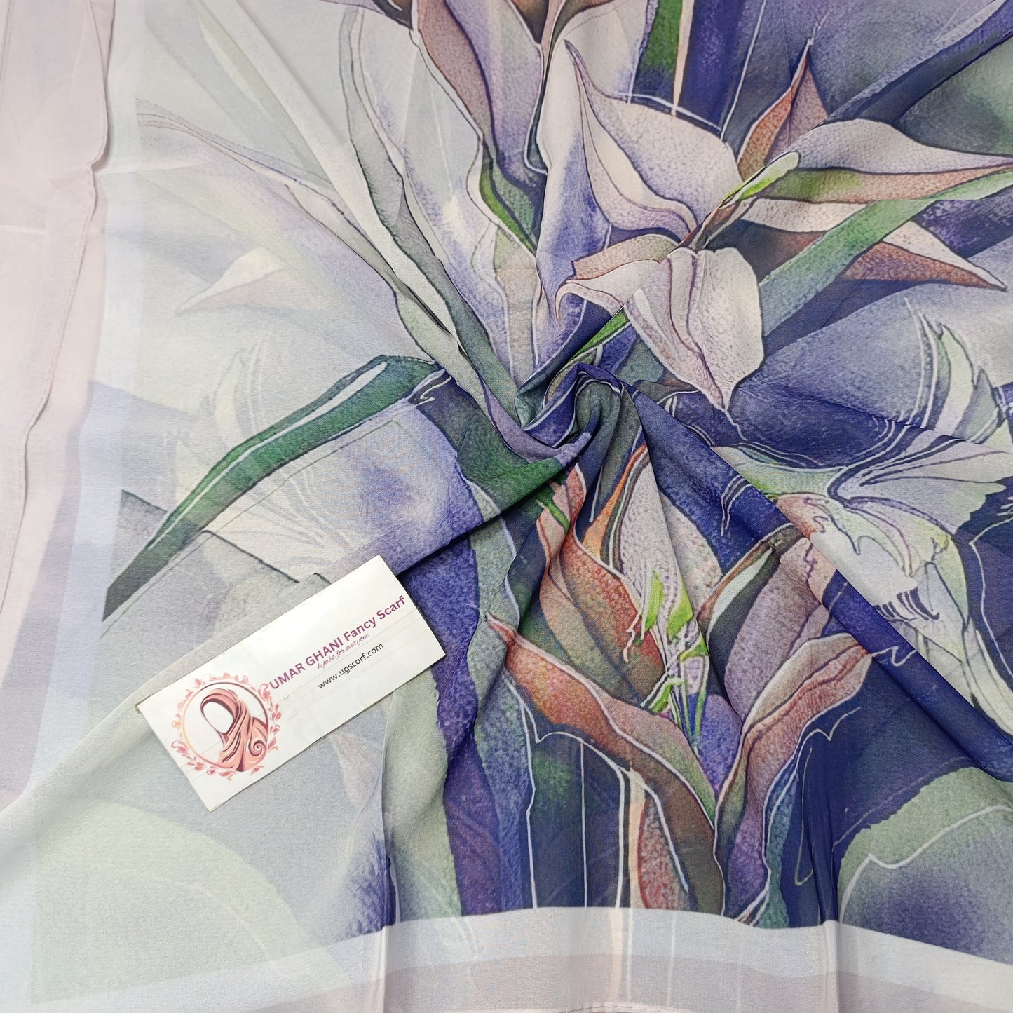 Imported Chiffon Georgette Digital Print Hijab Scarf