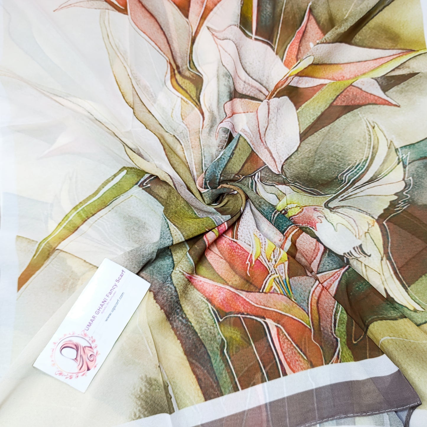 Imported Chiffon Georgette Digital Print Hijab Scarf