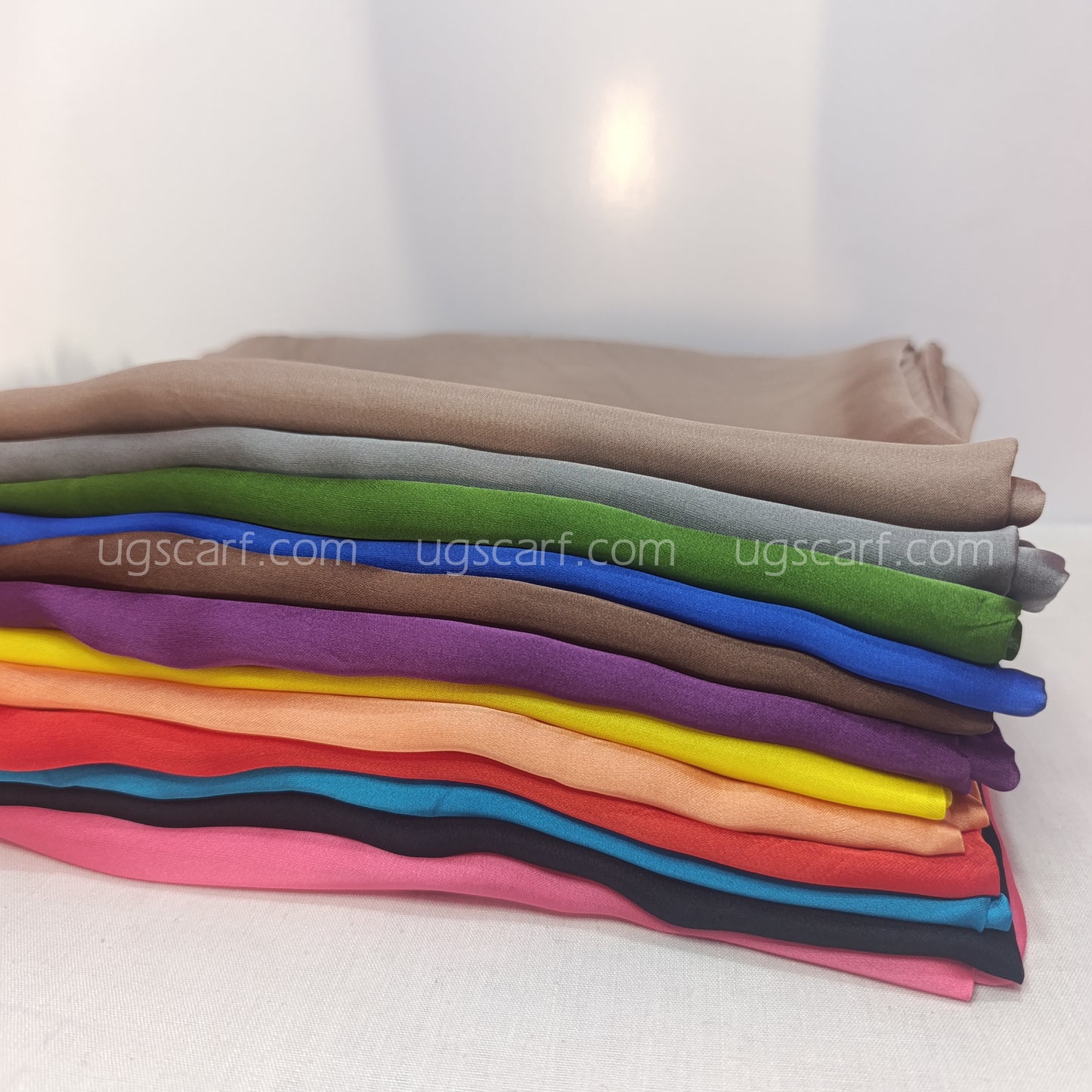 Imported Plain Short Silk Hijab Scarf