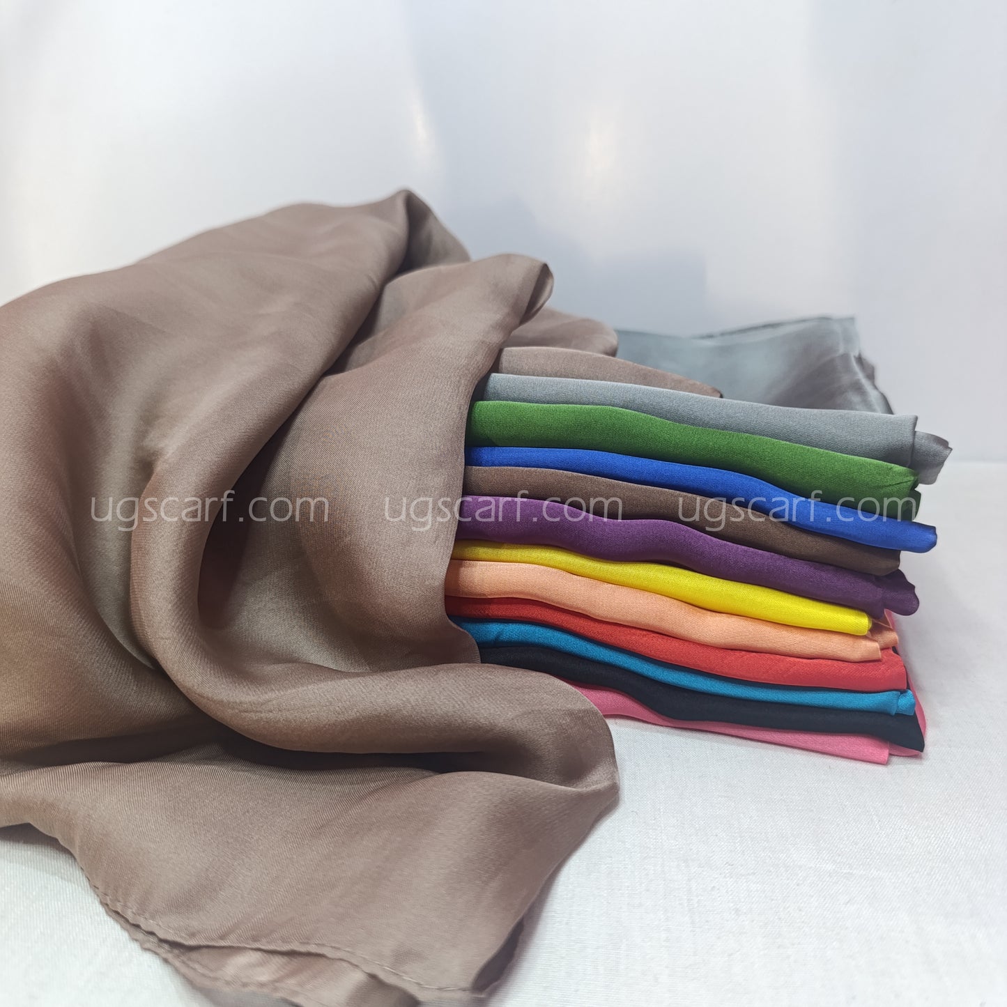 Imported Plain Short Silk Hijab Scarf