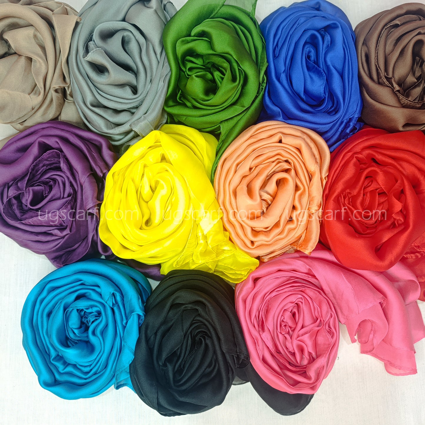 Imported Plain Short Silk Hijab Scarf
