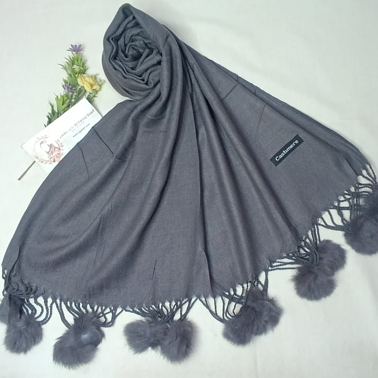 Imported Plain Cashmere Ball Pashmina Hijab Scarf