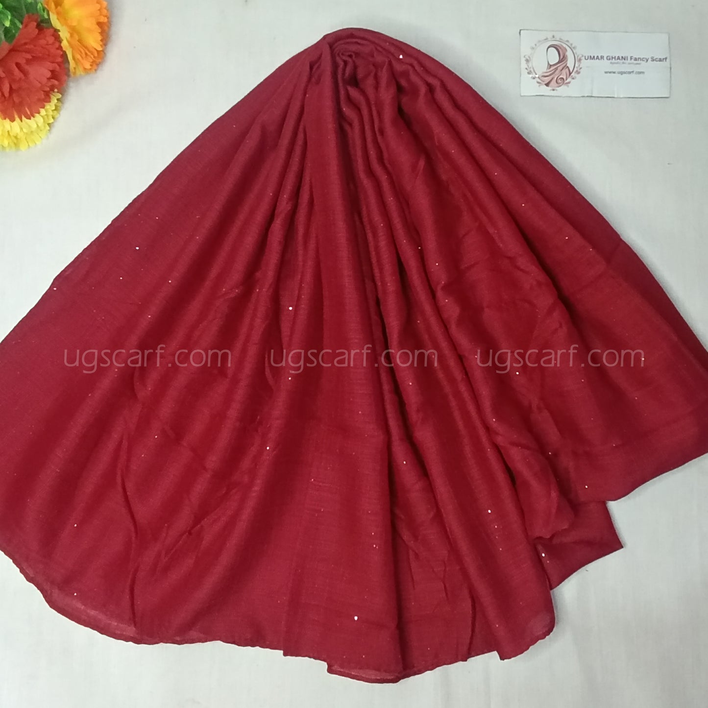 Imported Glitter Slub Lawn Hijab Scarf