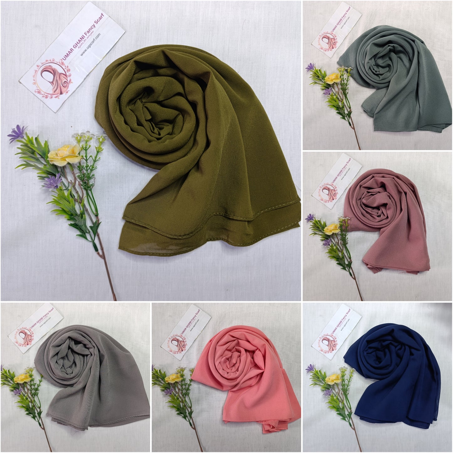 Imported Plain Chiffon Georgette Hijab Scarf