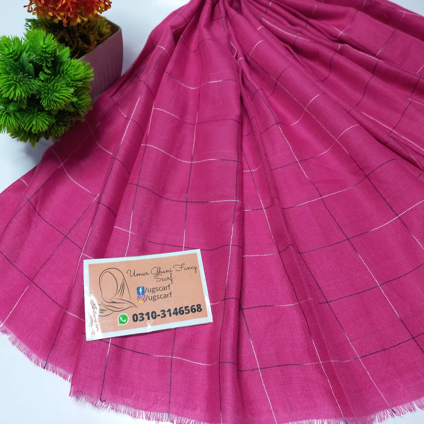 Imported Cotton Lawn Multi Check Hijab Scarf