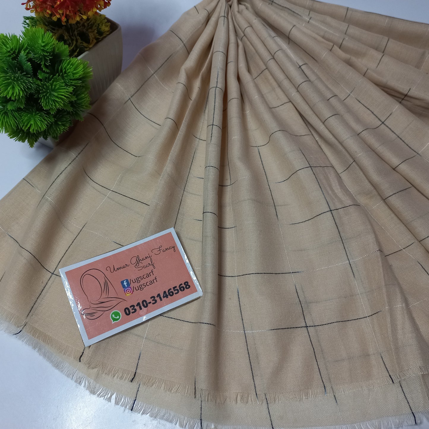 Imported Cotton Lawn Multi Check Hijab Scarf