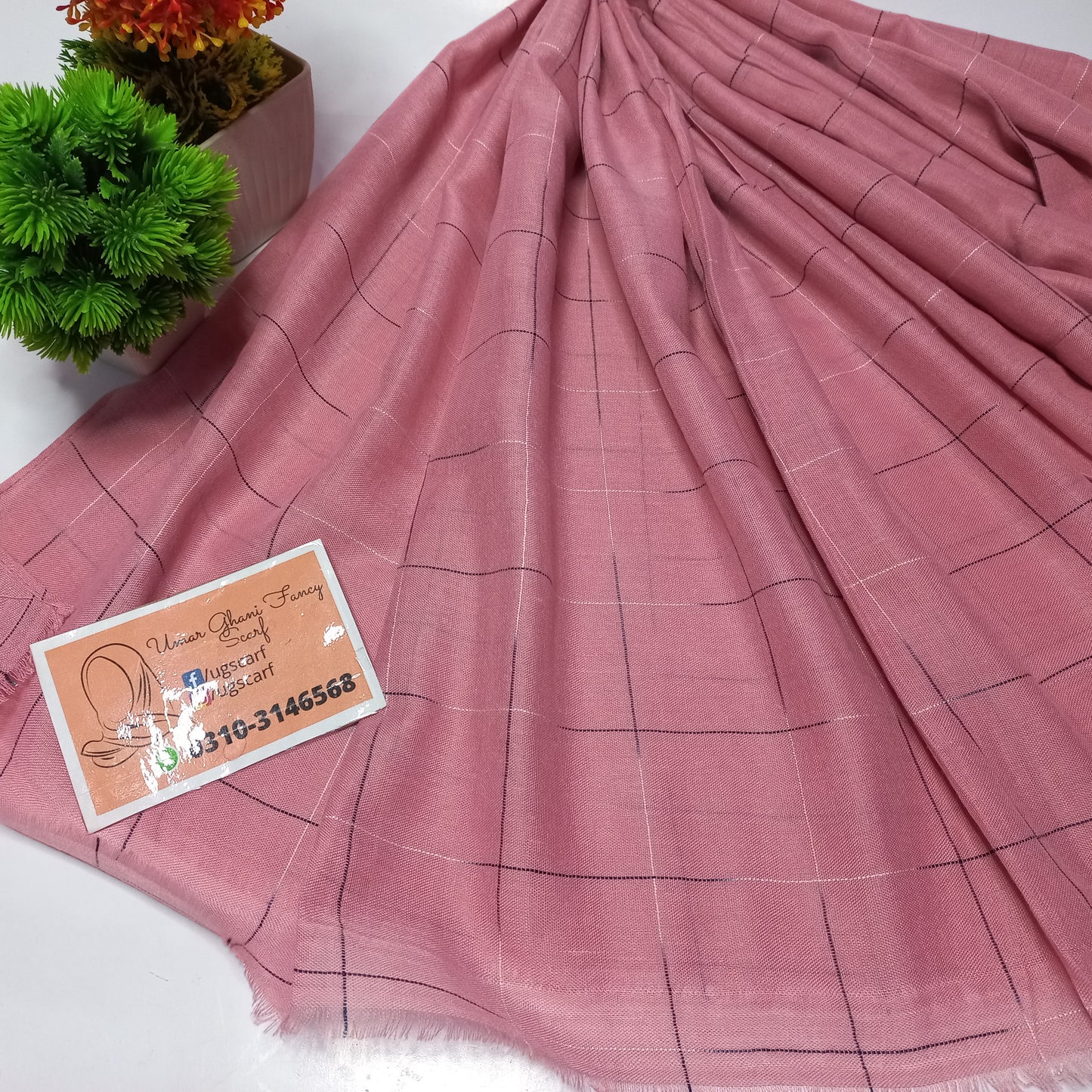Imported Cotton Lawn Multi Check Hijab Scarf