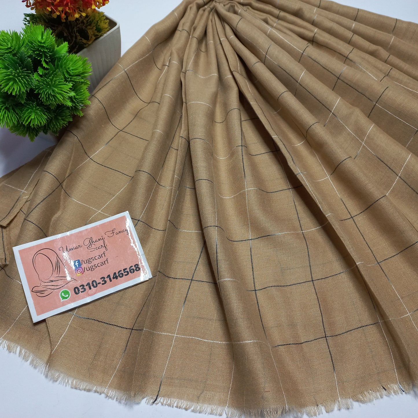 Imported Cotton Lawn Multi Check Hijab Scarf