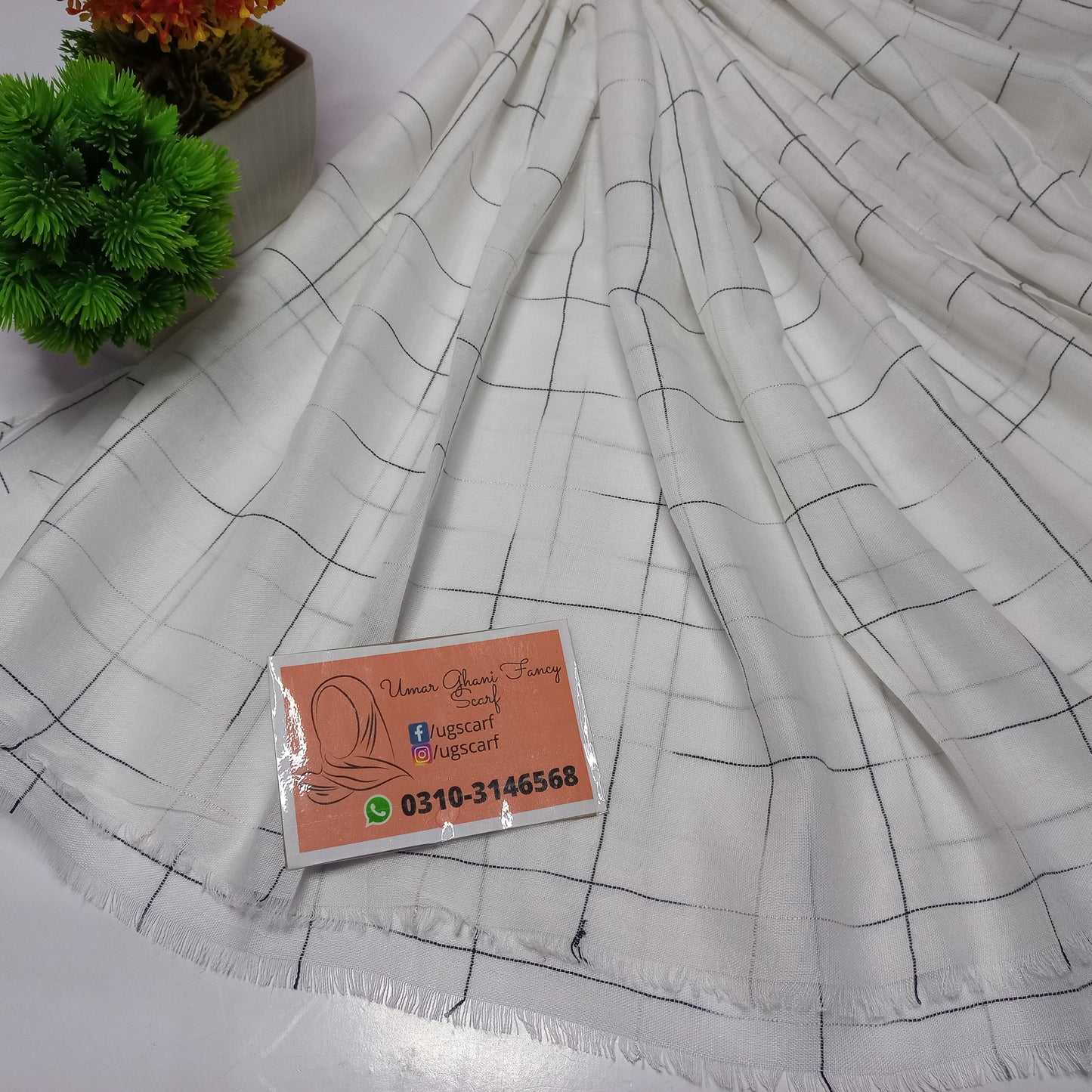 Imported Cotton Lawn Multi Check Hijab Scarf