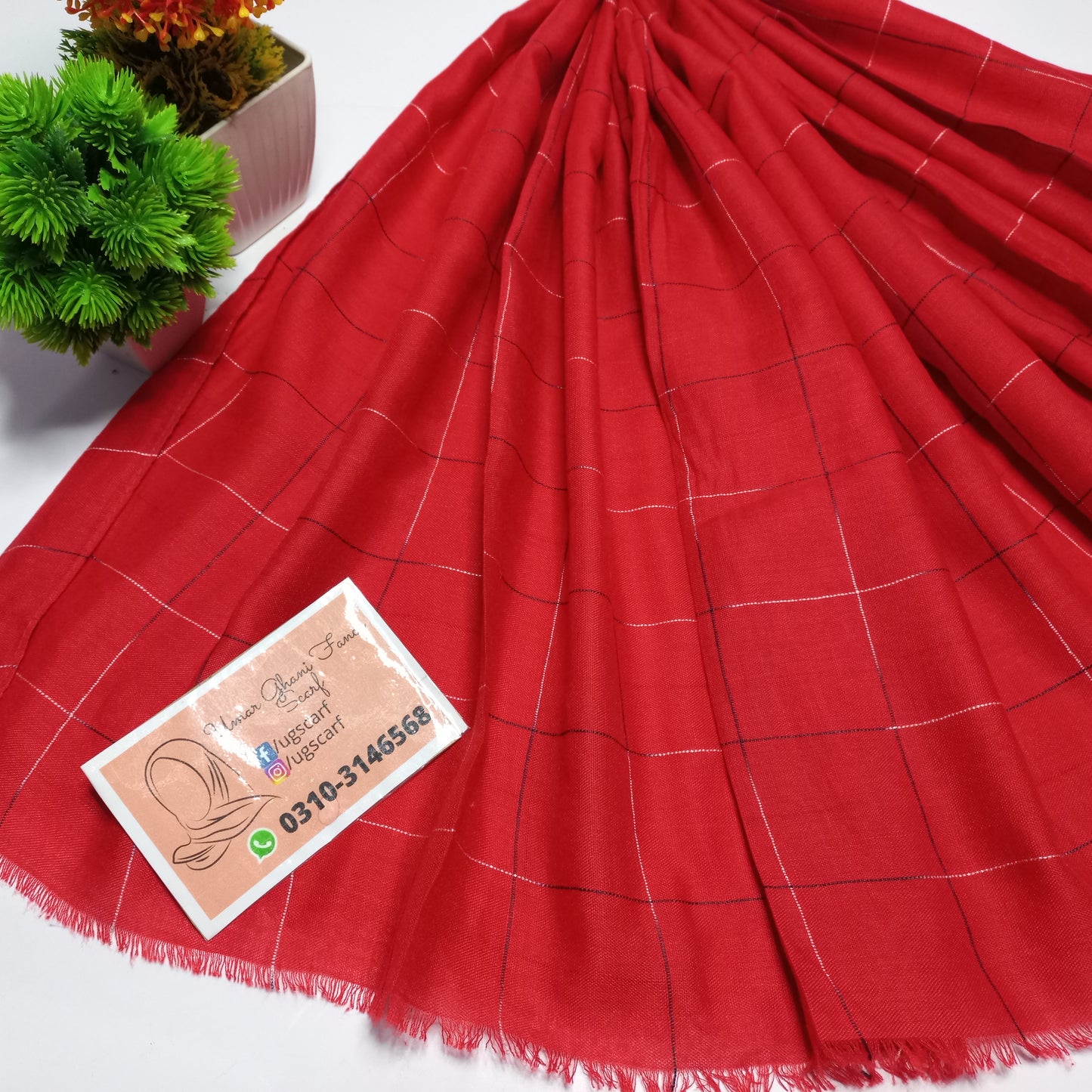 Imported Cotton Lawn Multi Check Hijab Scarf