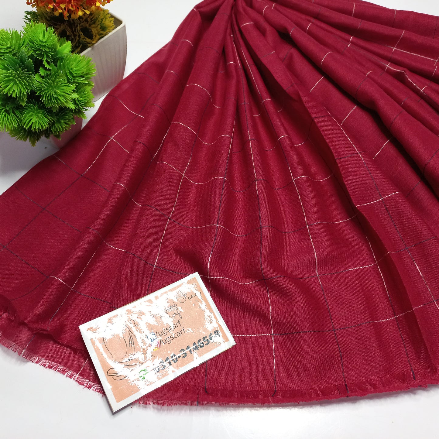Imported Cotton Lawn Multi Check Hijab Scarf