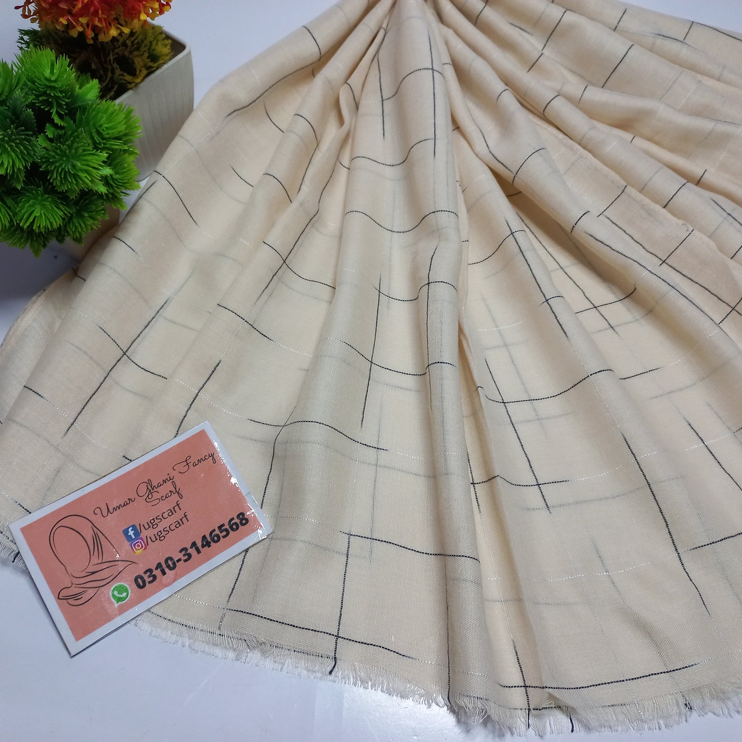 Imported Cotton Lawn Multi Check Hijab Scarf