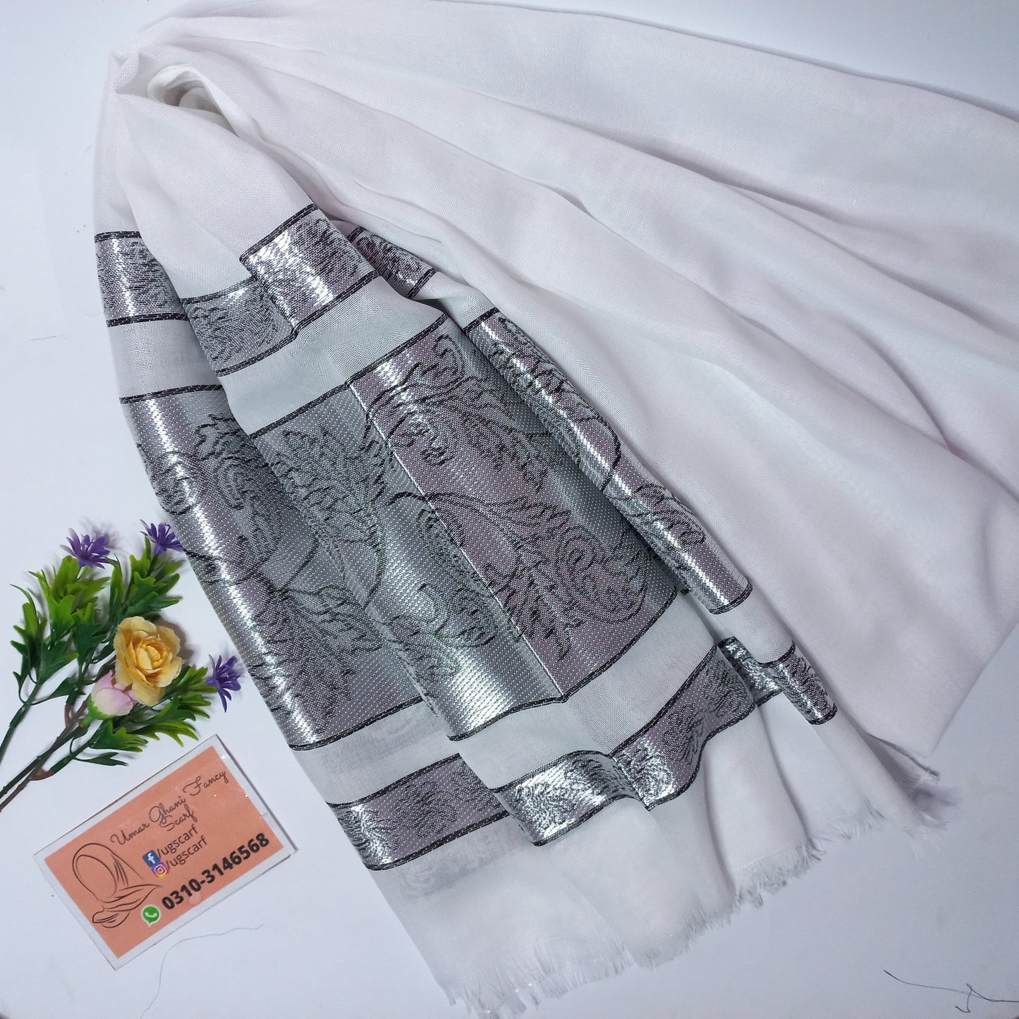Imported Fancy Nepali Jacquard Hijab Scarf