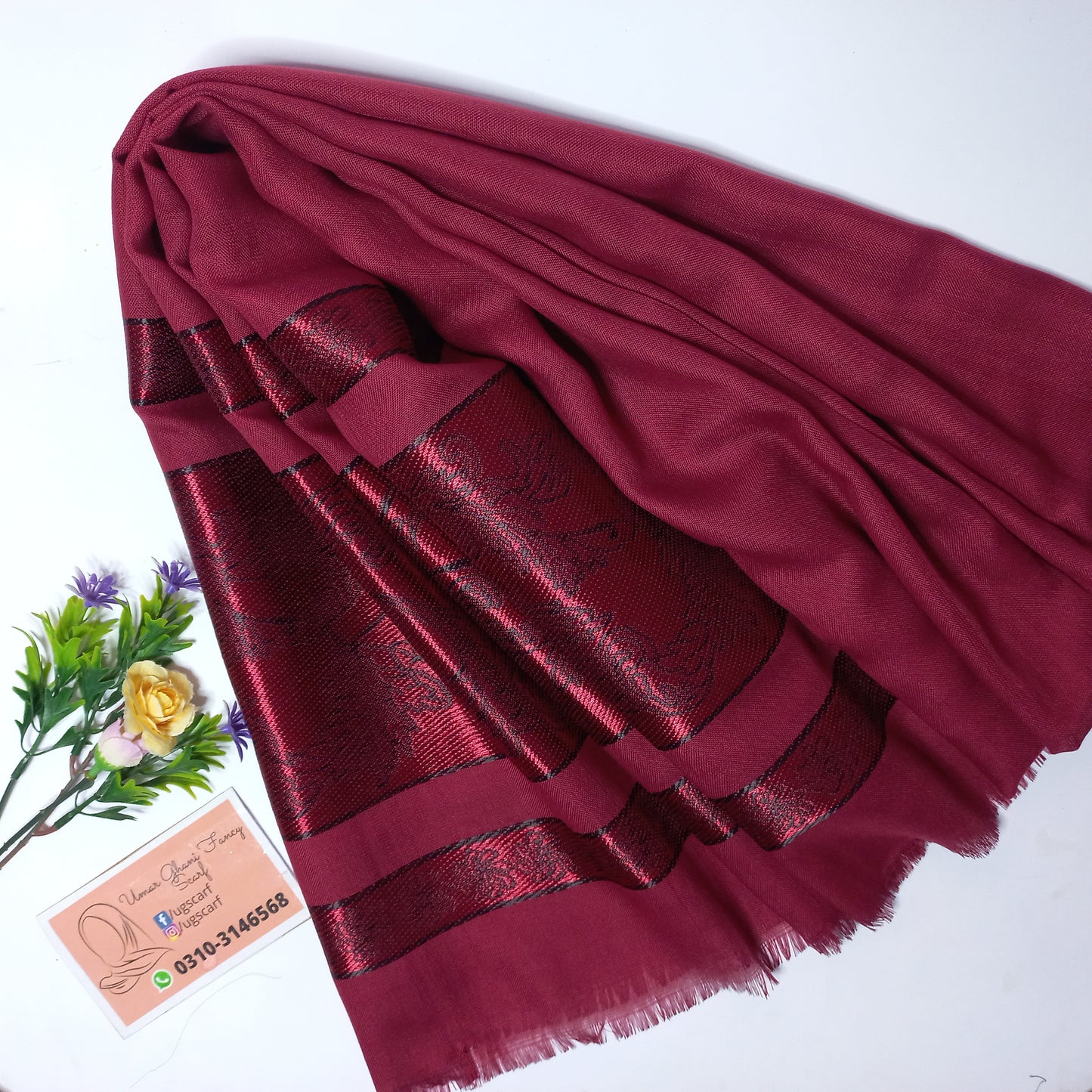 Imported Fancy Nepali Jacquard Hijab Scarf