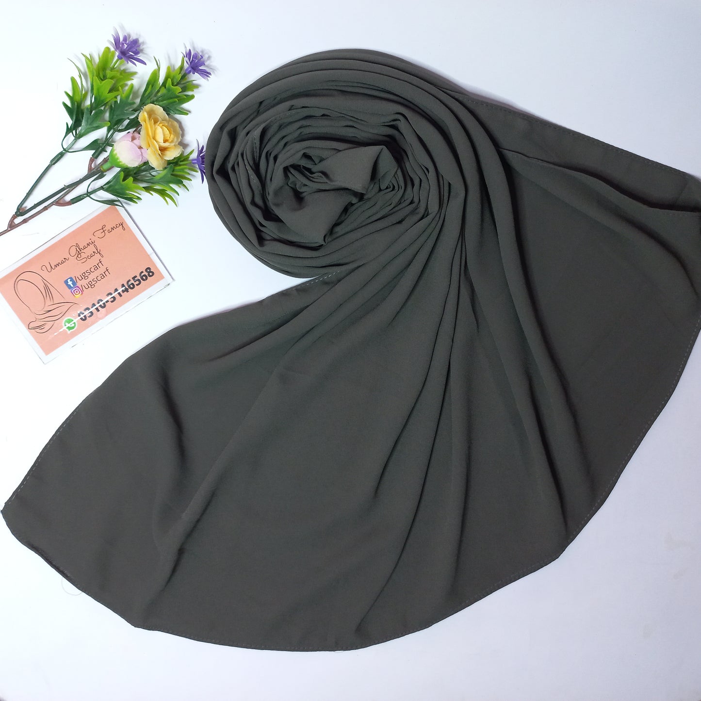 Imported Heavy Quality Plain Chiffon Hijab Scarf