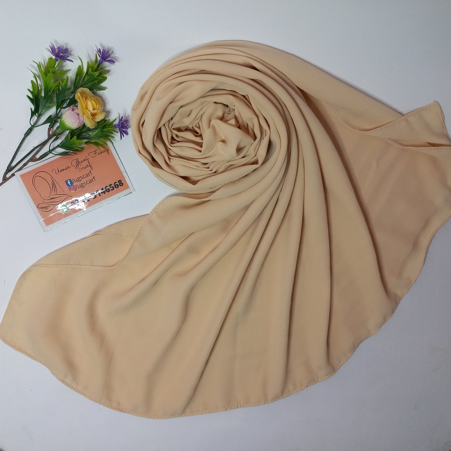 Imported Heavy Quality Plain Chiffon Hijab Scarf