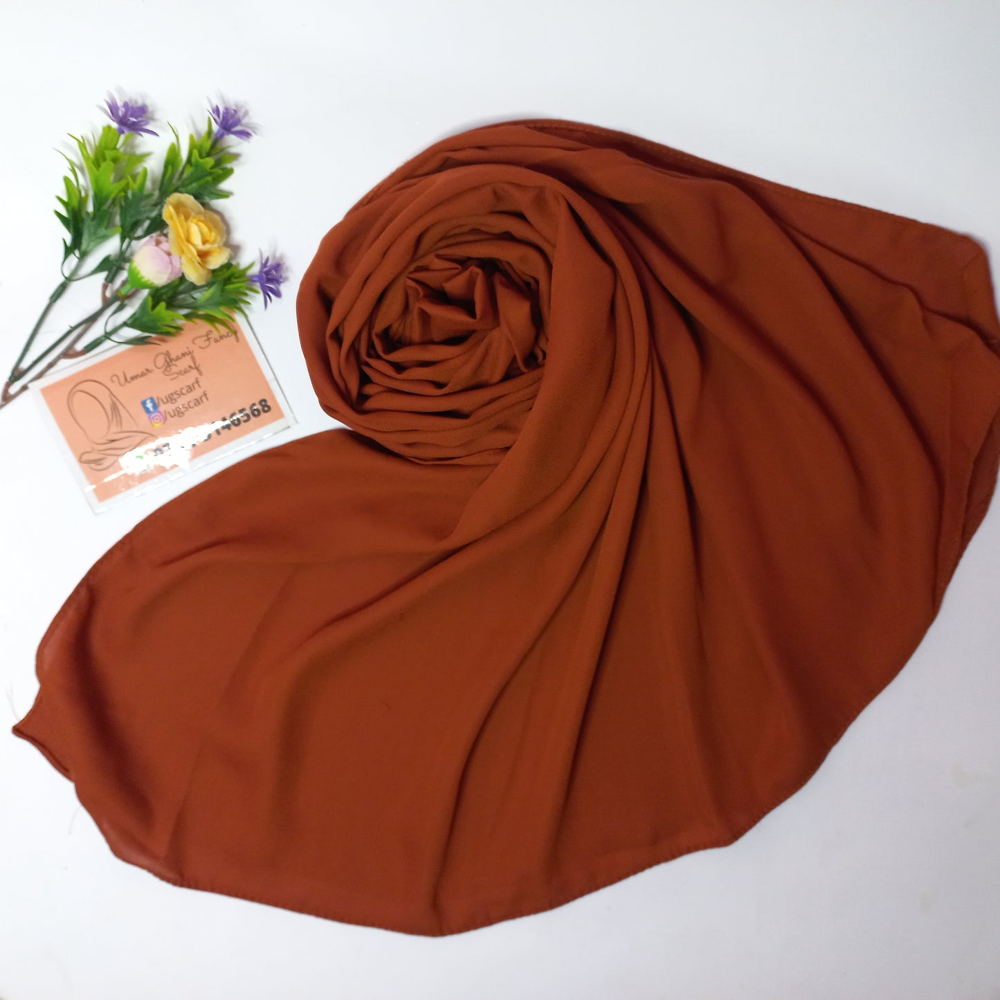 Imported Heavy Quality Plain Chiffon Hijab Scarf