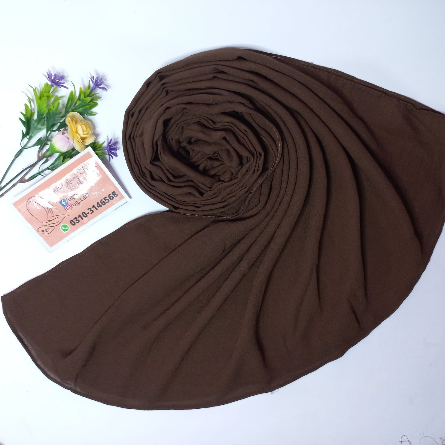 Imported Heavy Quality Plain Chiffon Hijab Scarf