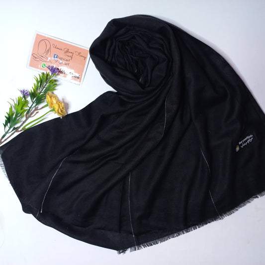 Lawn Lining Black Hijab Scarf