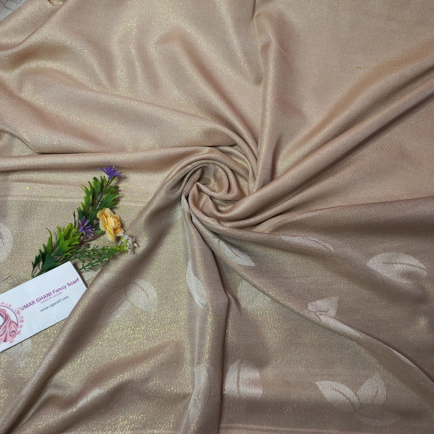 Imported Party Wear Shimmer Fancy Border Hijab Scarf