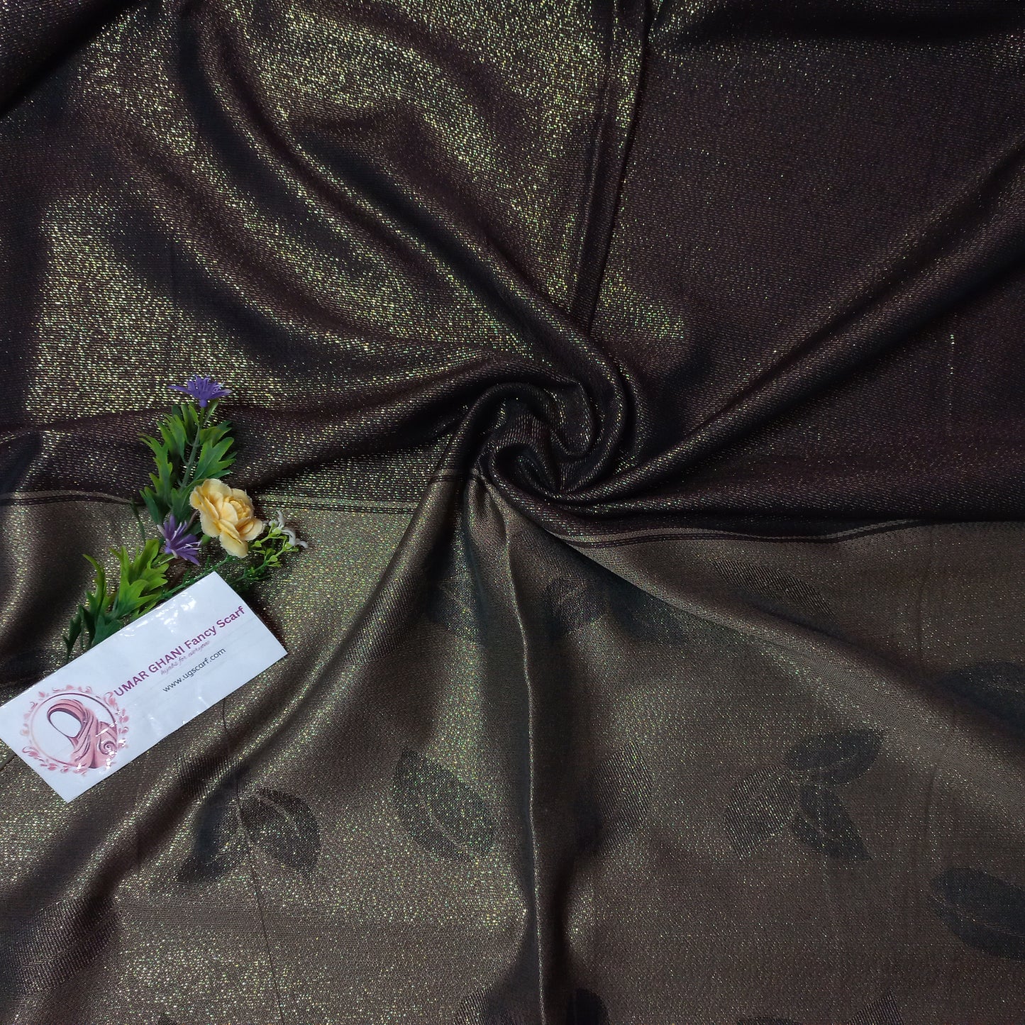 Imported Party Wear Shimmer Fancy Border Hijab Scarf
