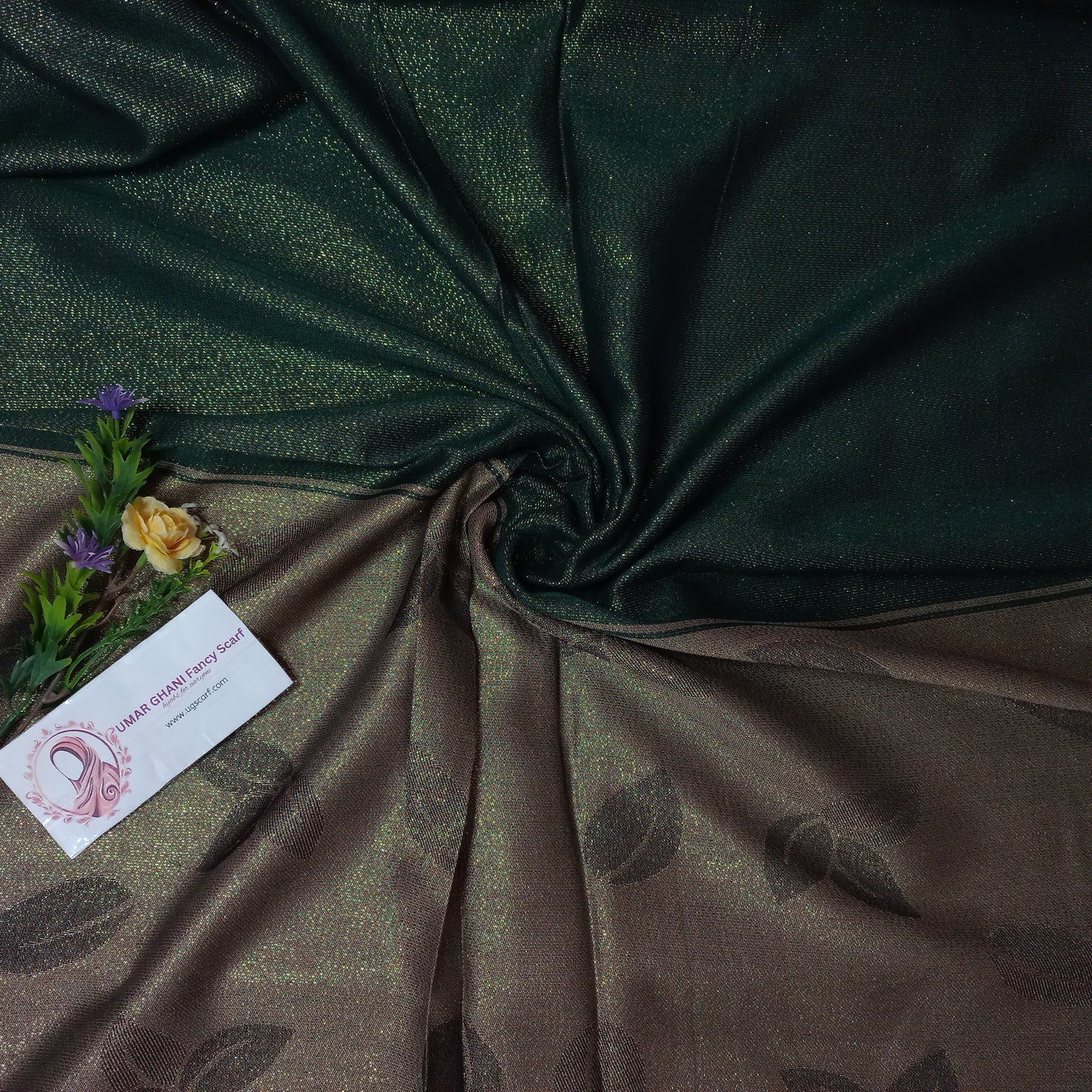 Imported Party Wear Shimmer Fancy Border Hijab Scarf