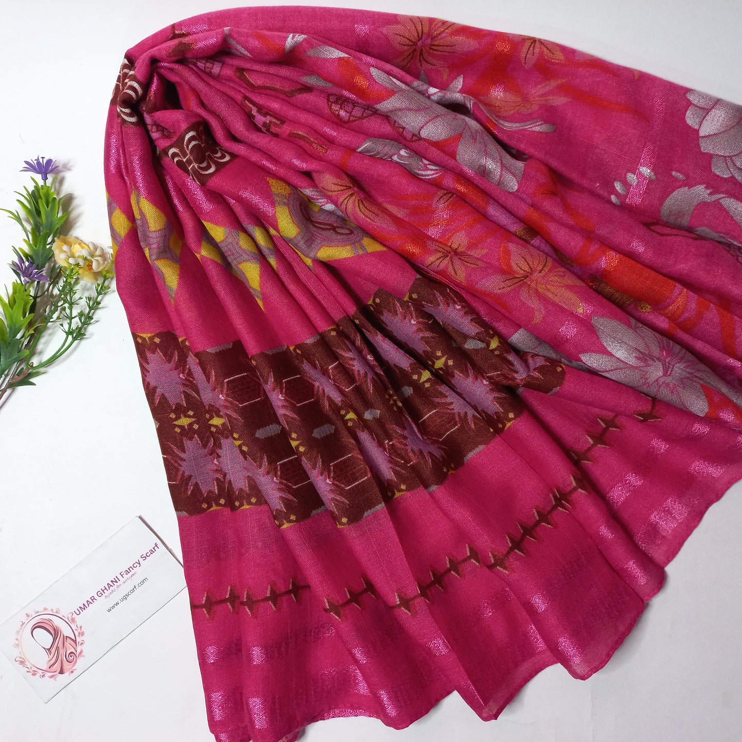 Imported Khaddi Lining Digital Print Hijab Scarf