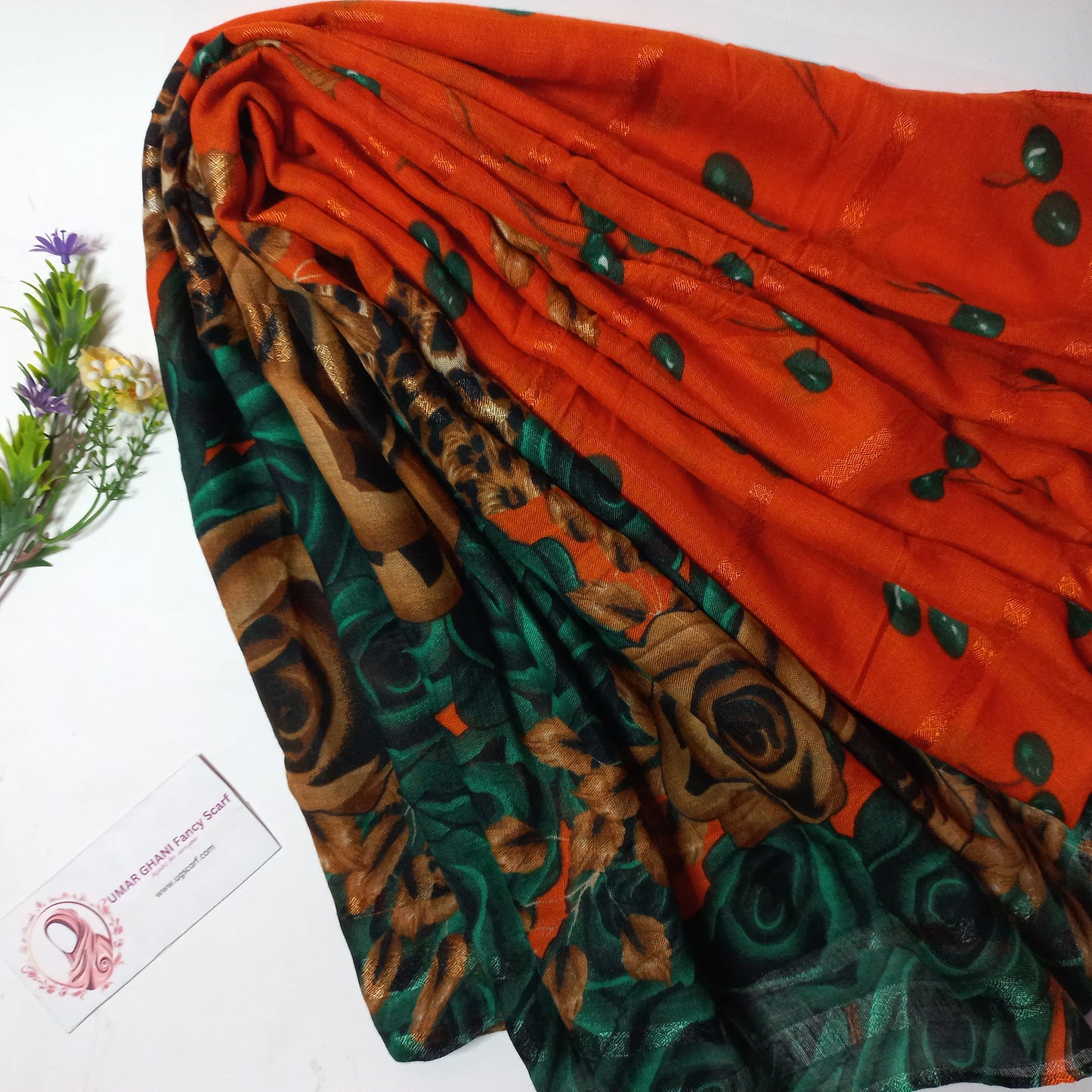 Imported Khaddi Lining Digital Print Hijab Scarf