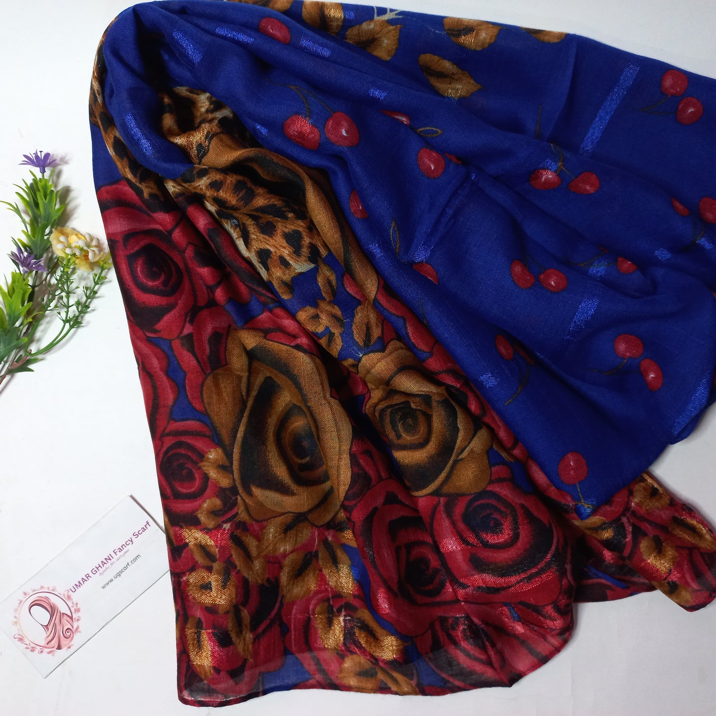 Imported Khaddi Lining Digital Print Hijab Scarf