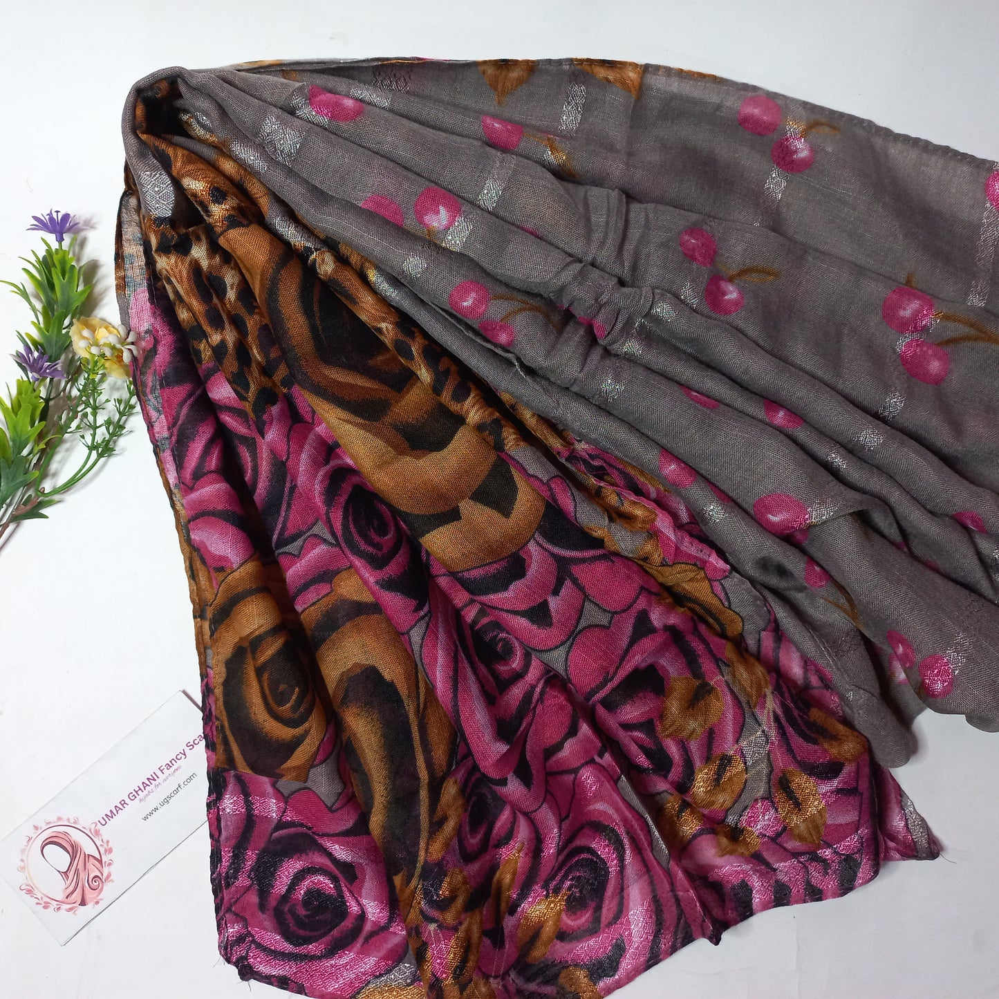 Imported Khaddi Lining Digital Print Hijab Scarf
