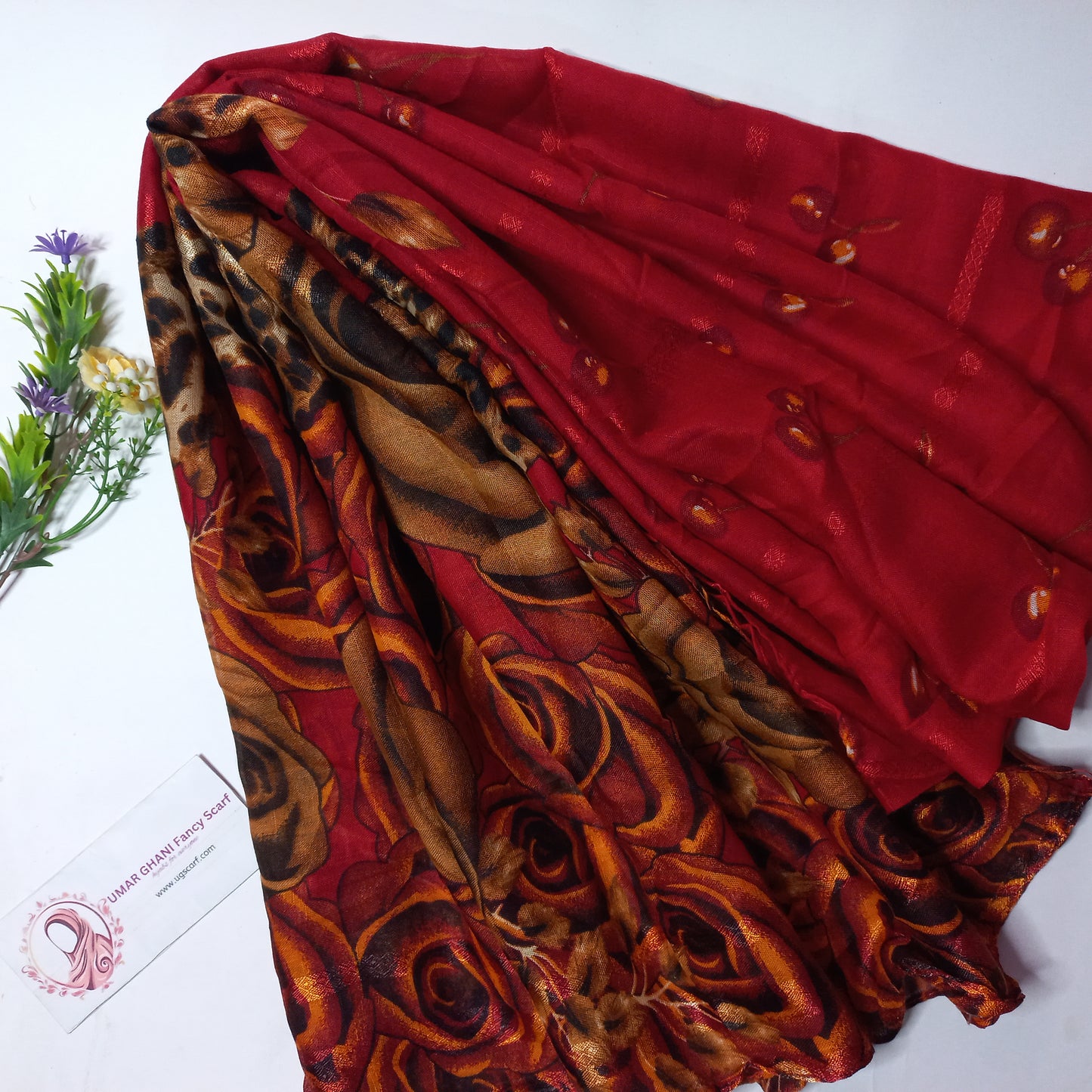 Imported Khaddi Lining Digital Print Hijab Scarf