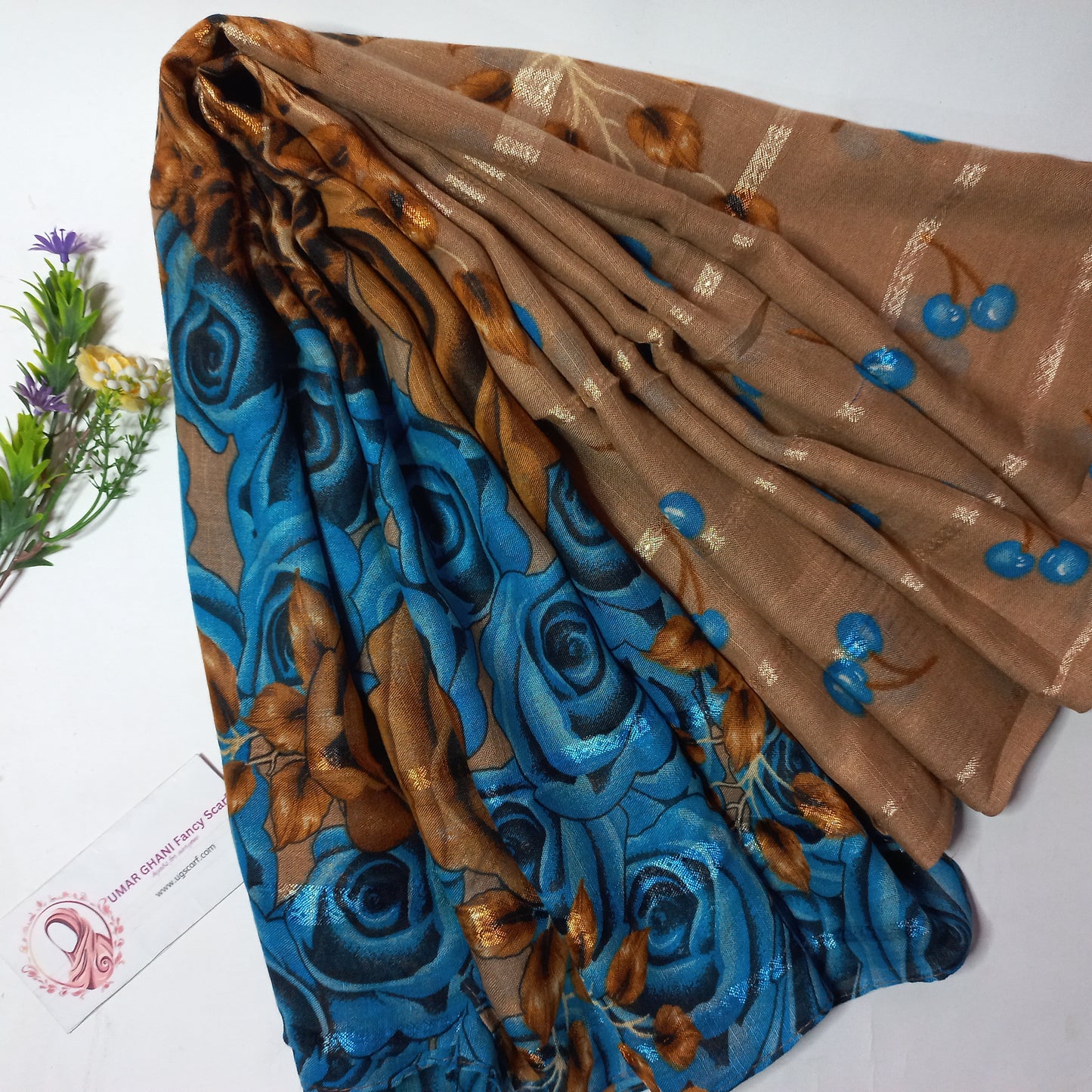 Imported Khaddi Lining Digital Print Hijab Scarf