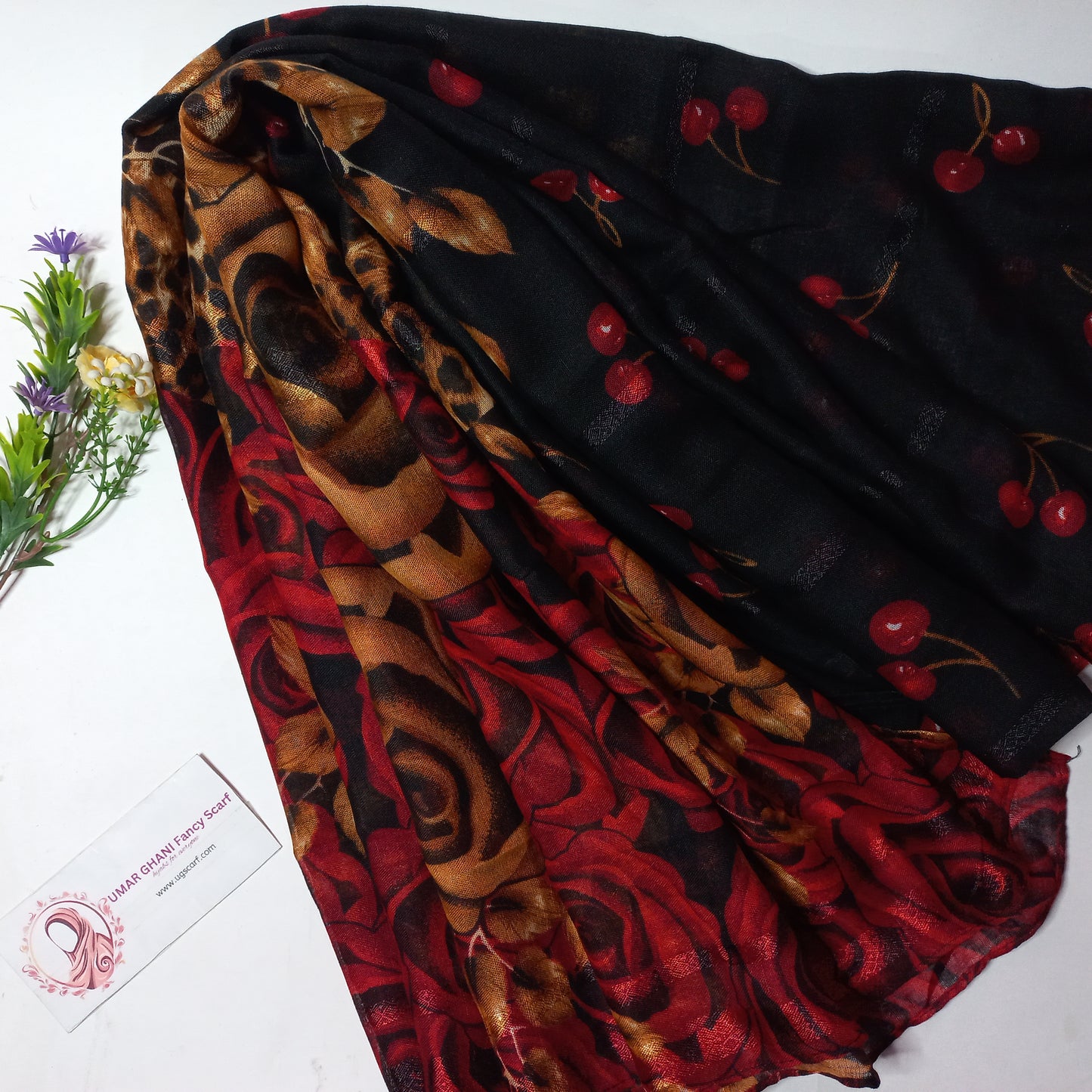 Imported Khaddi Lining Digital Print Hijab Scarf