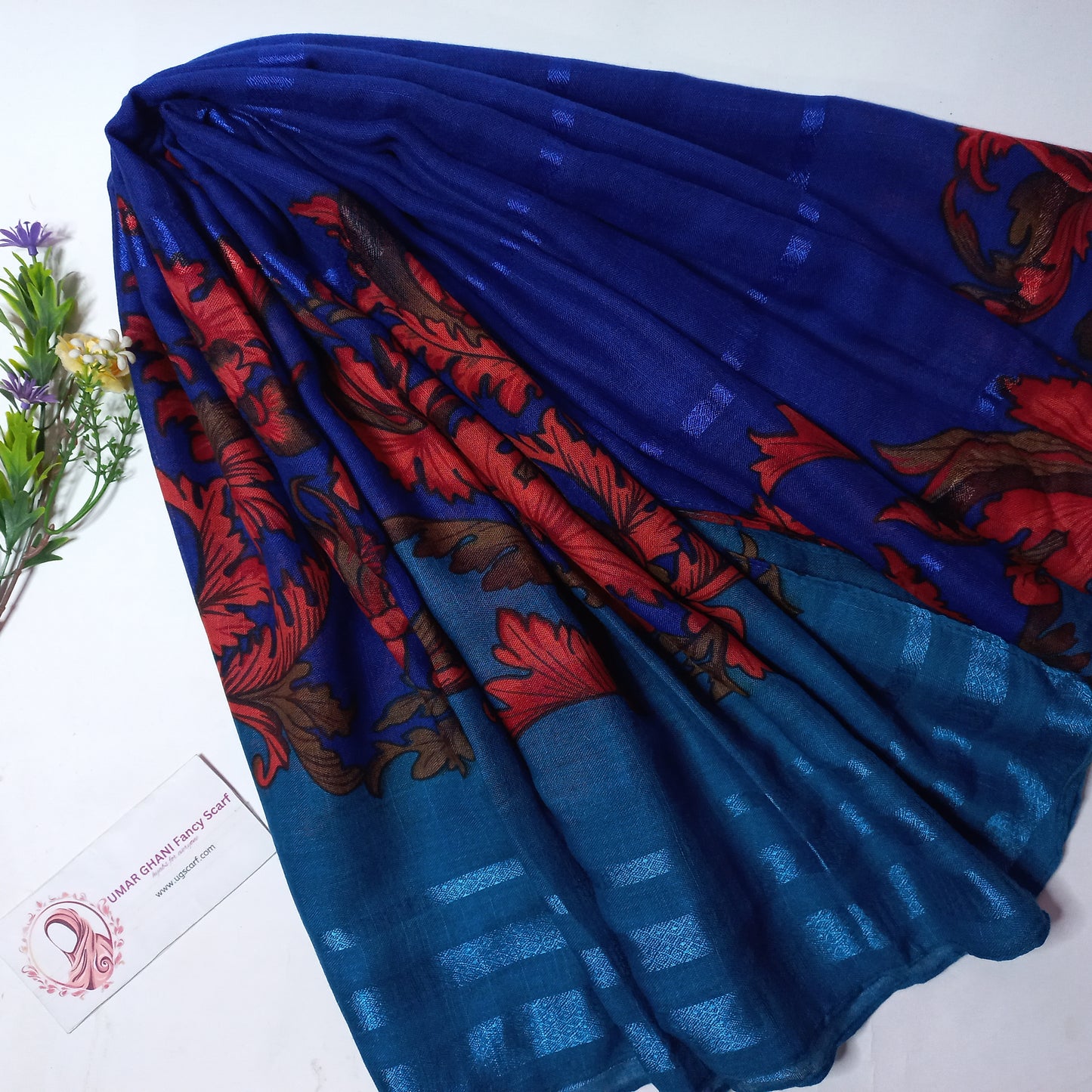 Imported Khaddi Lining Digital Print Hijab Scarf