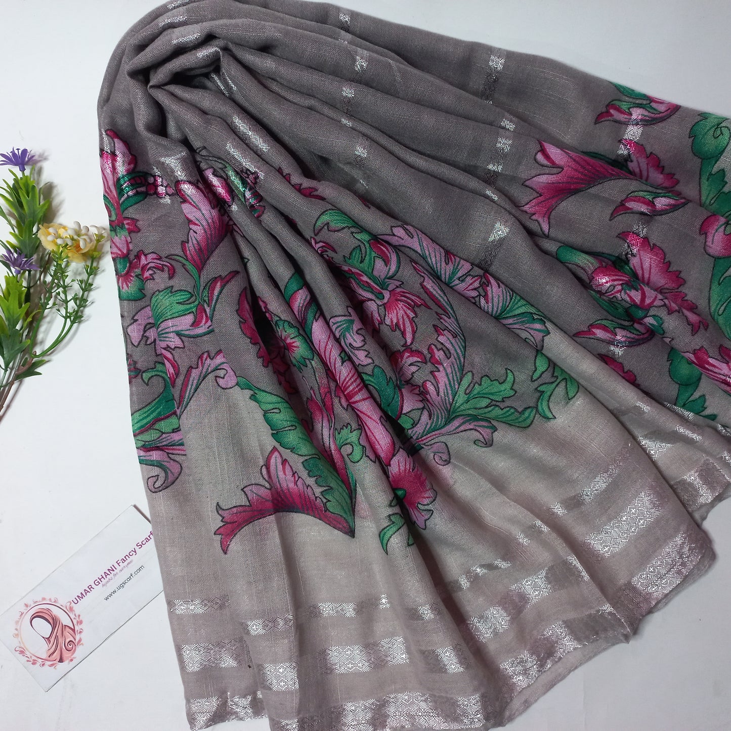 Imported Khaddi Lining Digital Print Hijab Scarf