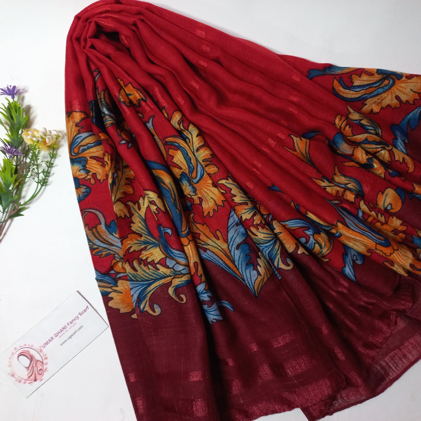 Imported Khaddi Lining Digital Print Hijab Scarf