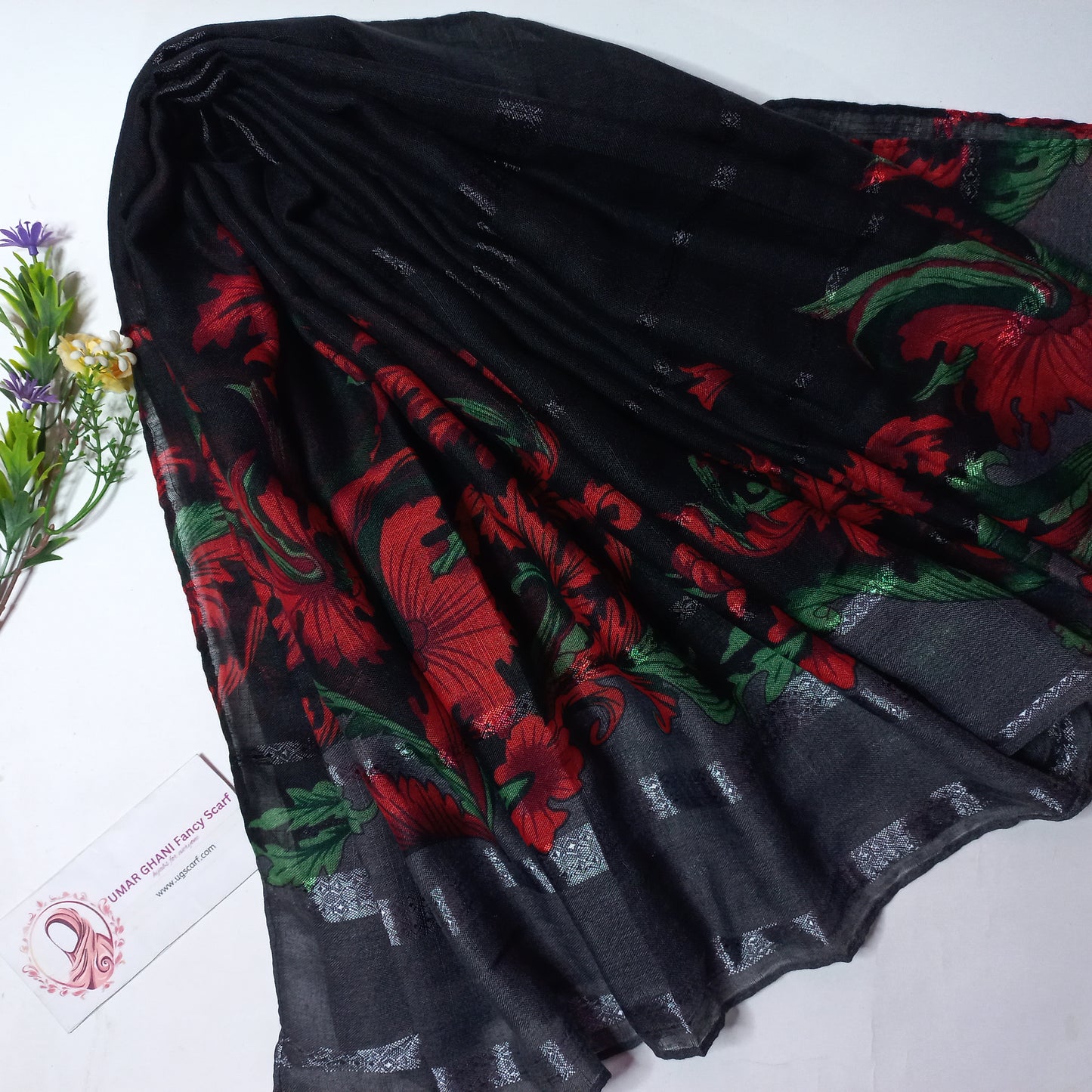 Imported Khaddi Lining Digital Print Hijab Scarf